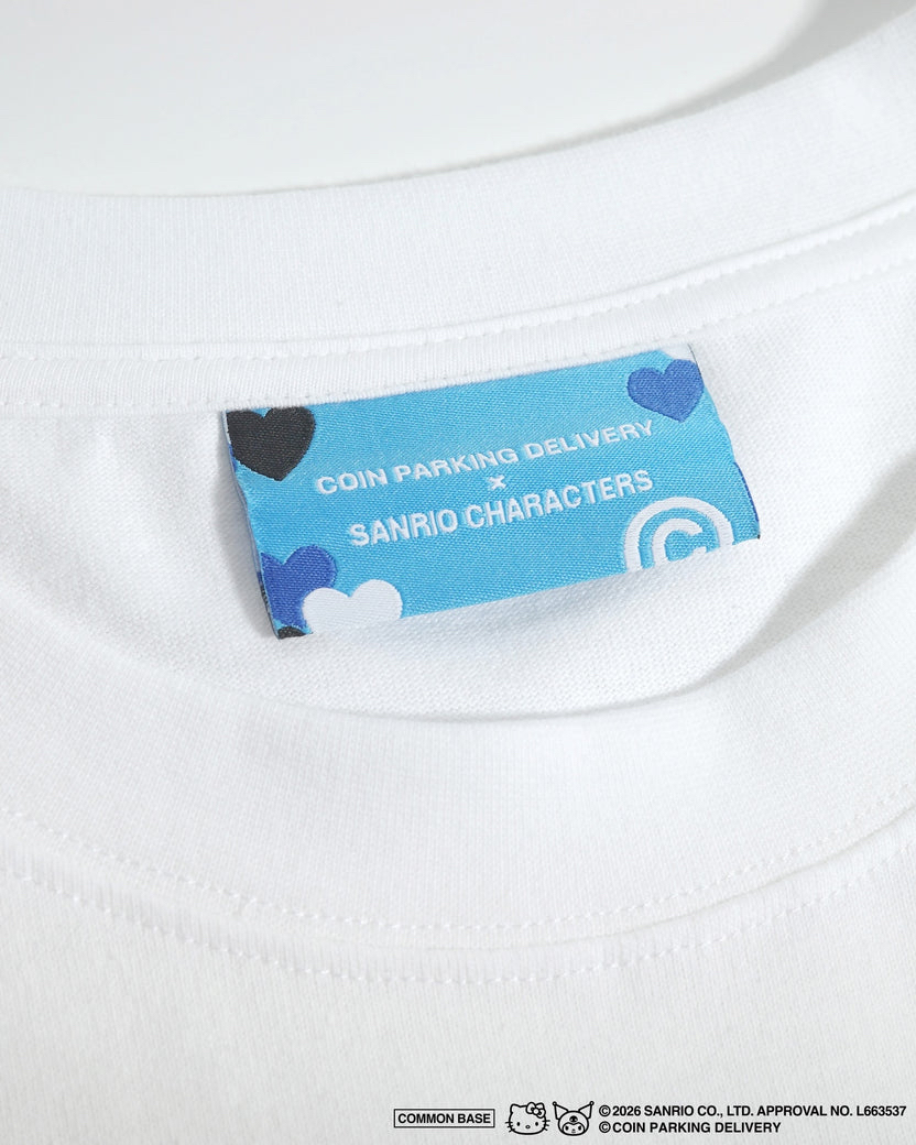 COIN PARKING DELIVERY × SANRIO CHARACTERS PRINT S/S TEE CPDSC-KT01 WHITE (SIZE:L-XL)