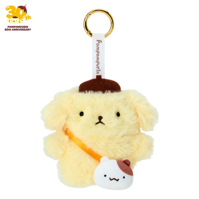 現貨｜Sanrio Pompompurin 布甸狗 30週年版 日版 毛公仔鏡子 吊飾 掛件 (49501-7)