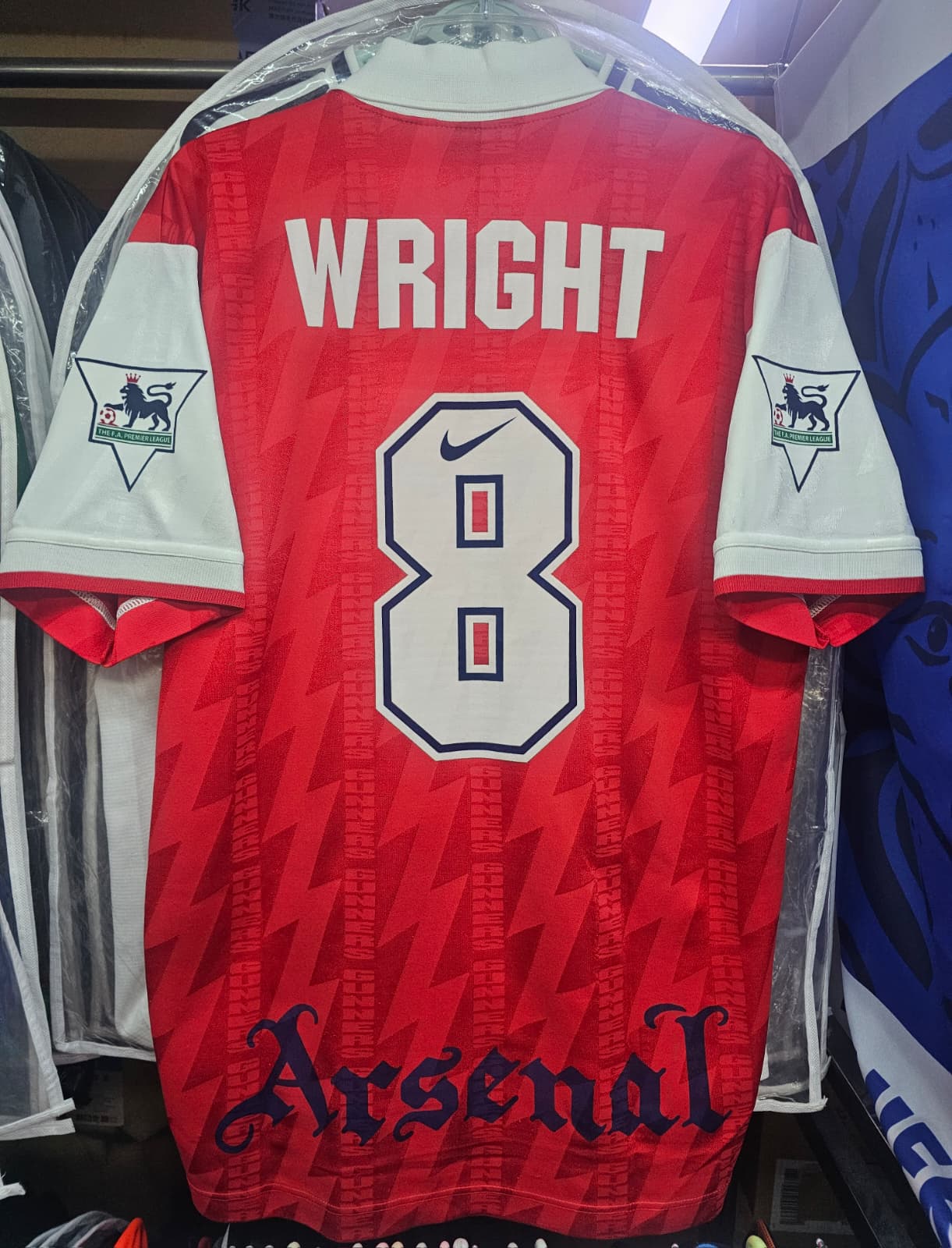 1994-96 Arsenal Home Shirt #8 WRIGHT - 9/10 - (M)