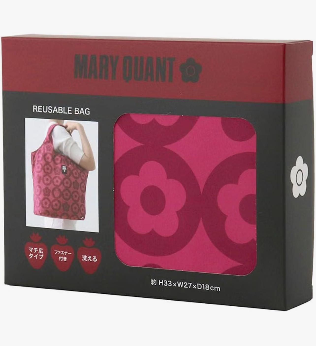 MARY QUANT 草莓款🍓拉鍊摺疊環保袋