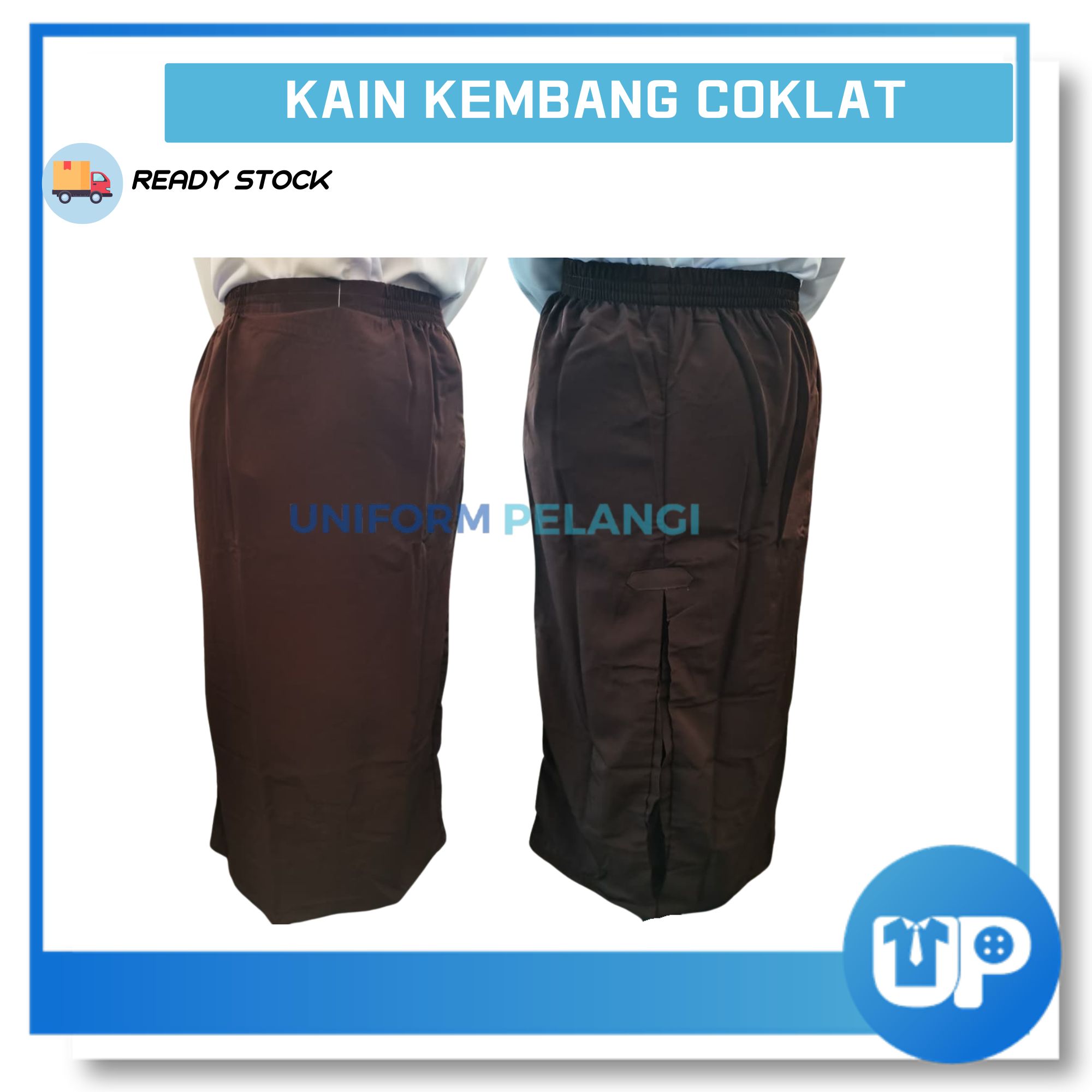 Kain Kembang Pengawas Coklat Sekolah Material Koshibo Kipas Belakang Susun Belakang