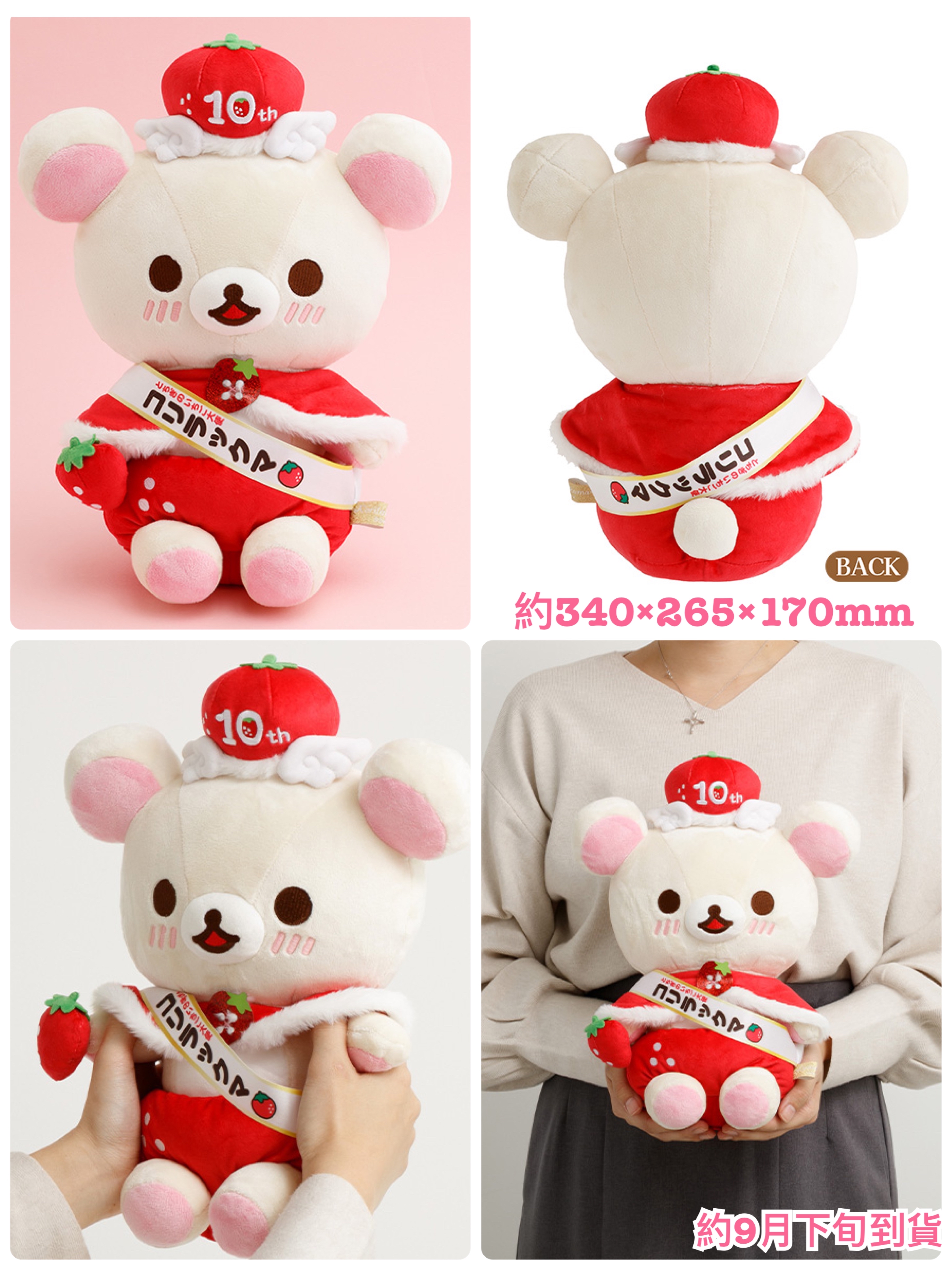 《預訂貨品》全新日本網上限定小白熊士多啤梨大使10週年紀念造型公仔