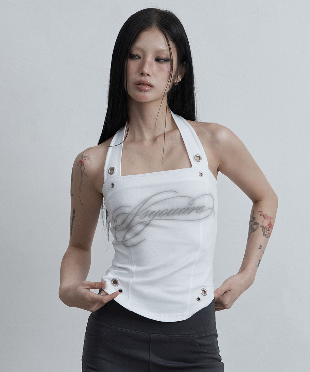 🇰🇷訂購｜asur 26SS｜Drawing halter sleeveless 3色