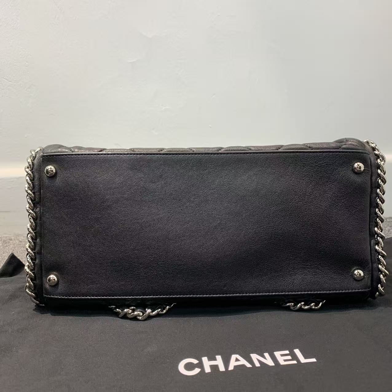 Chanel黑色羊皮餃子包 罕有大容量