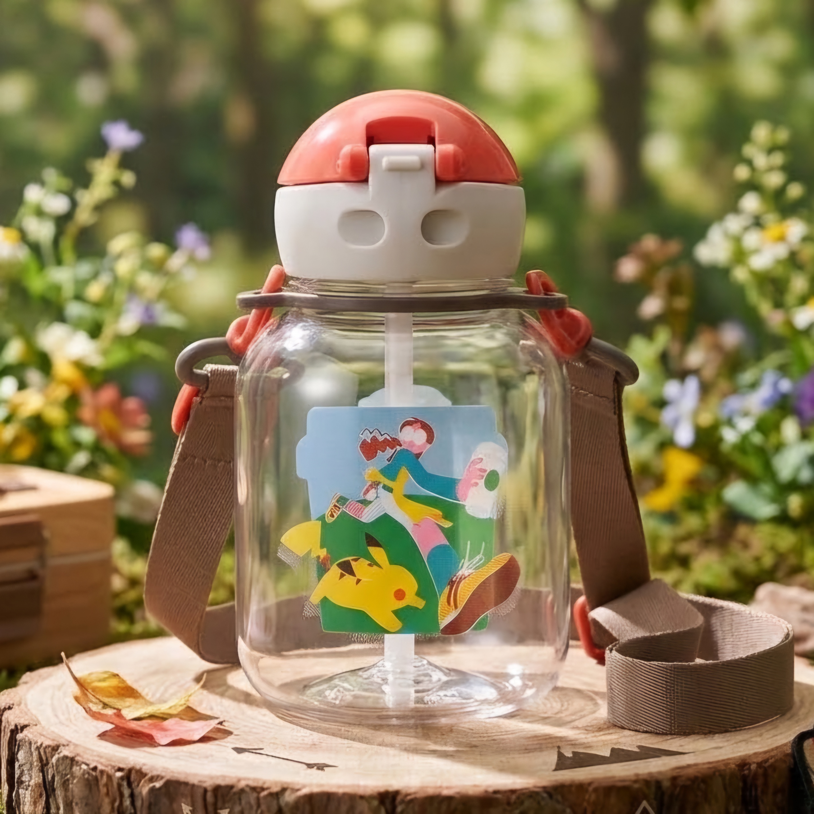 《限量發售》《日本 🇯🇵  POKÉMON + STARBUCKS系列》【掛繩吸管水壺  458ml】
