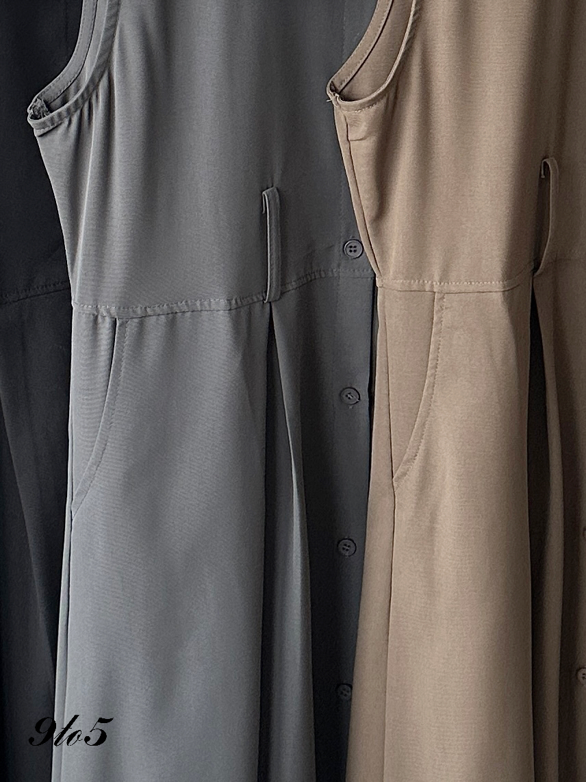 D2353 Sleeveless Long Dress - 4 Colors 