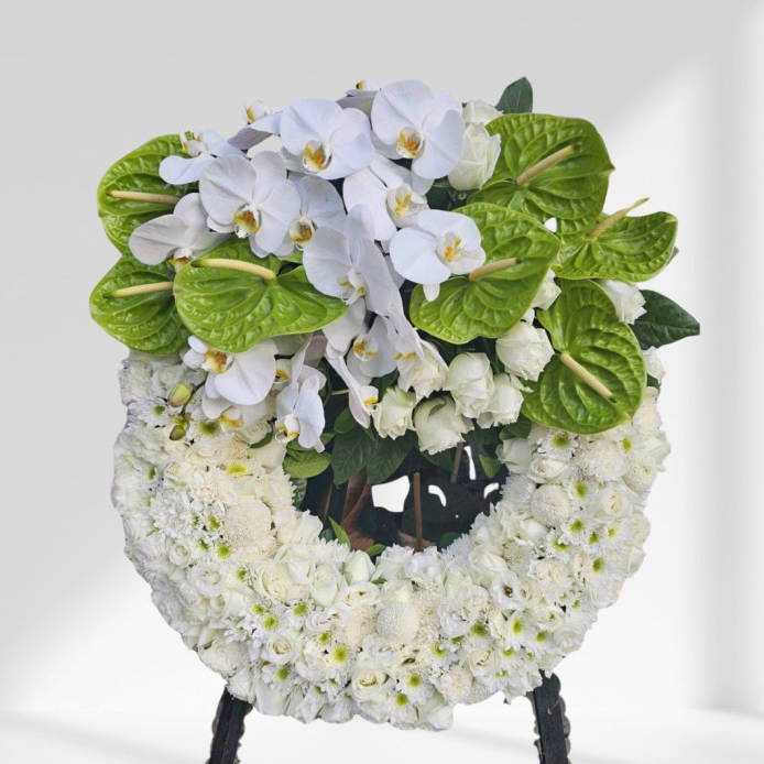 西式帛事花圈 F1