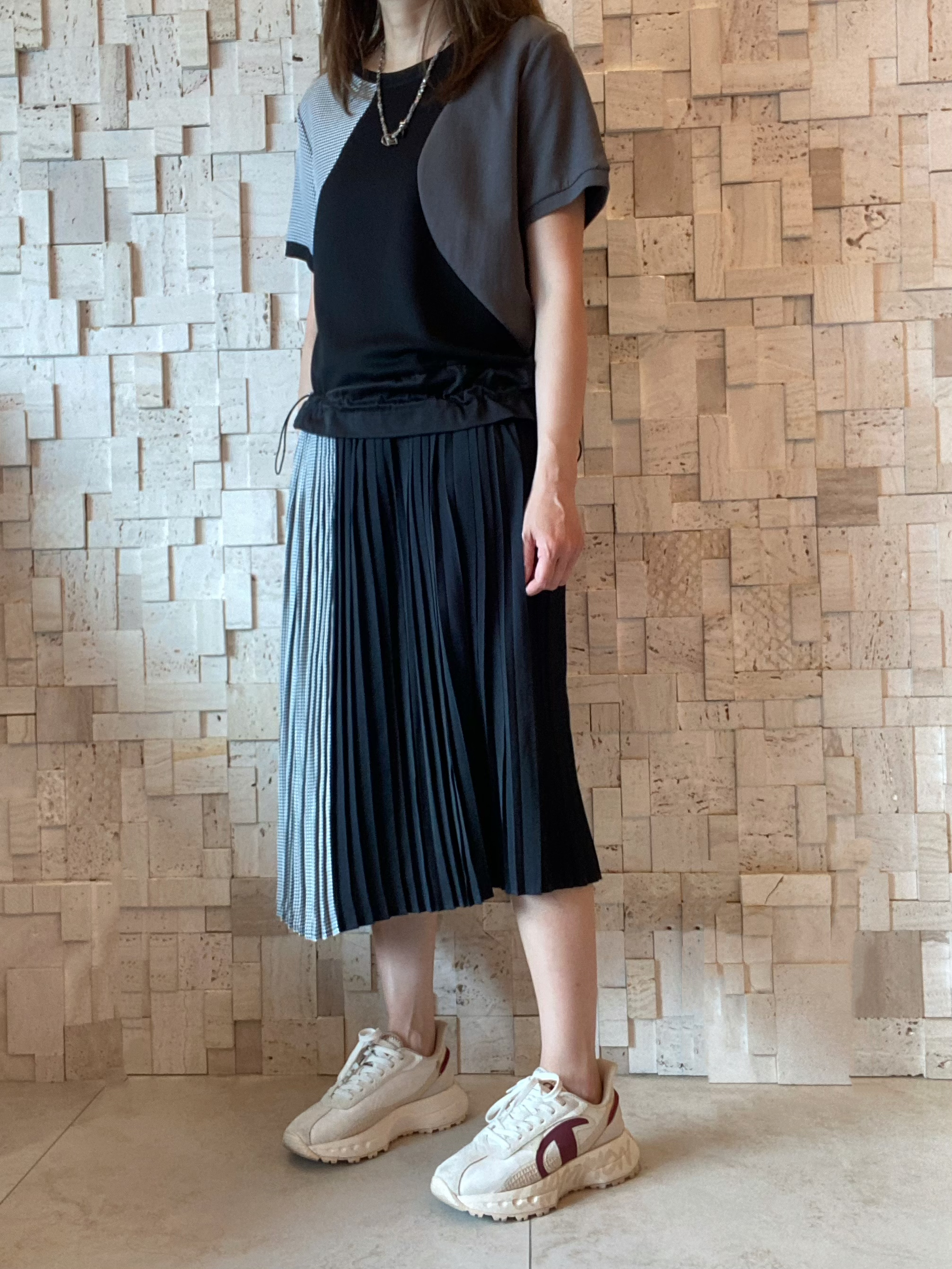 S00354 幾何撞色拼布Op 🔥