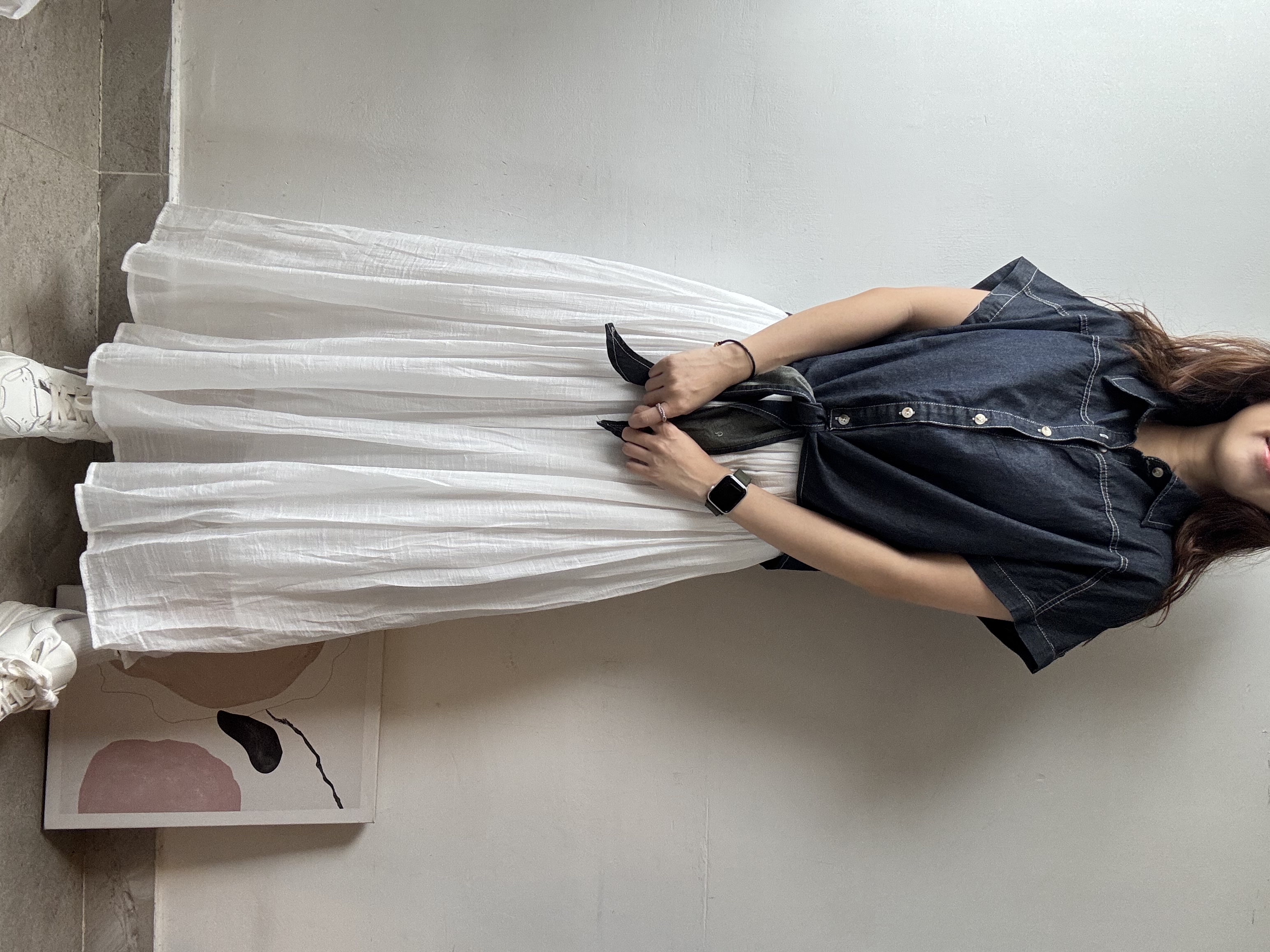 牛仔Top + 裙set 