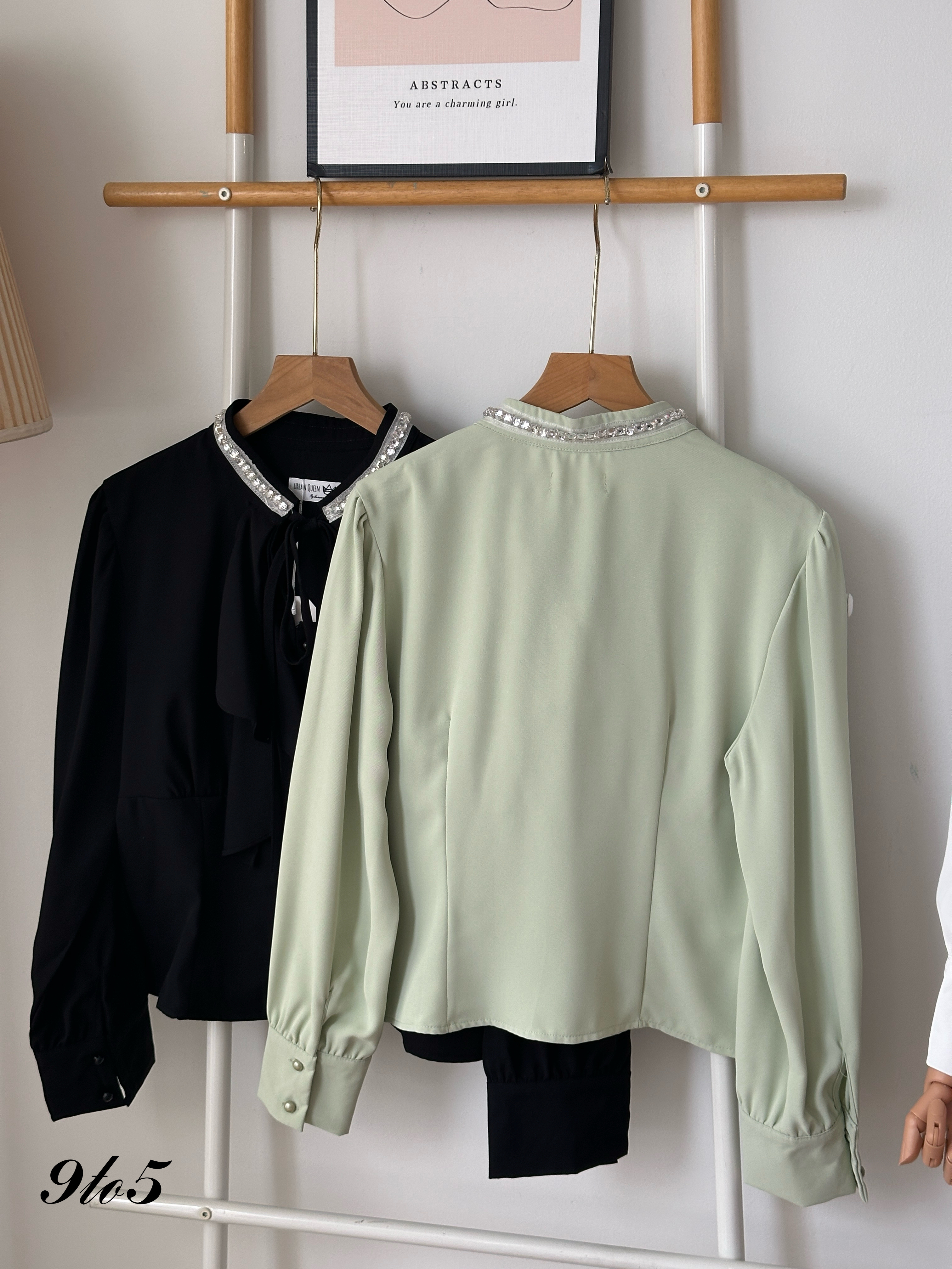 T3971 Bow-tie Ruffle Shirt - 3 Colors