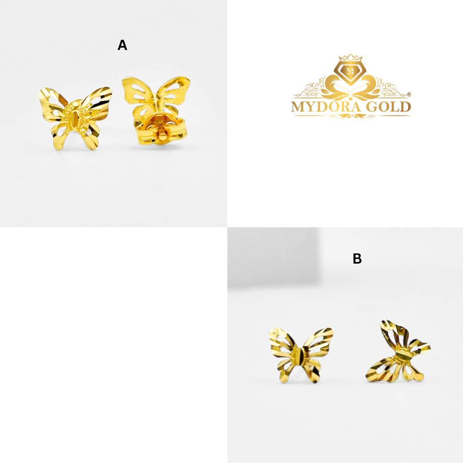 MYDORA Subang Stud Earing Butterfly l EMAS 916/22K