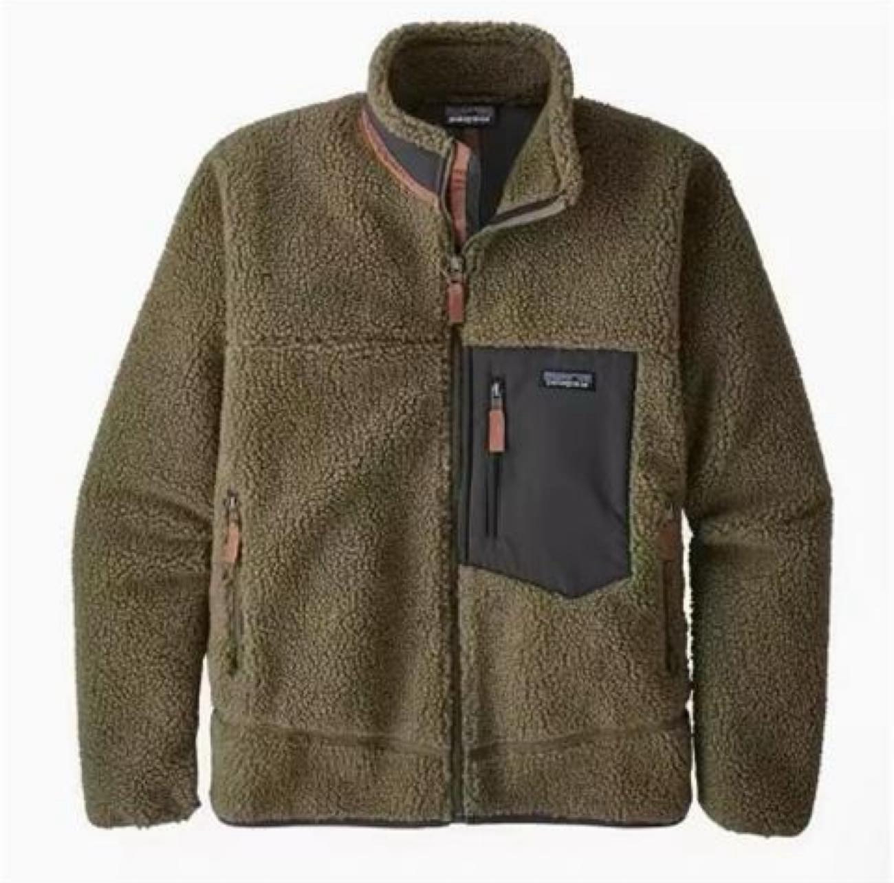 山系拼色口袋羊羔褸