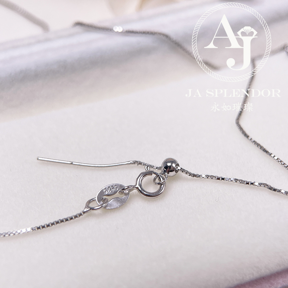 D-04E 天然翡翠A玉 招財幸運純銀項鏈