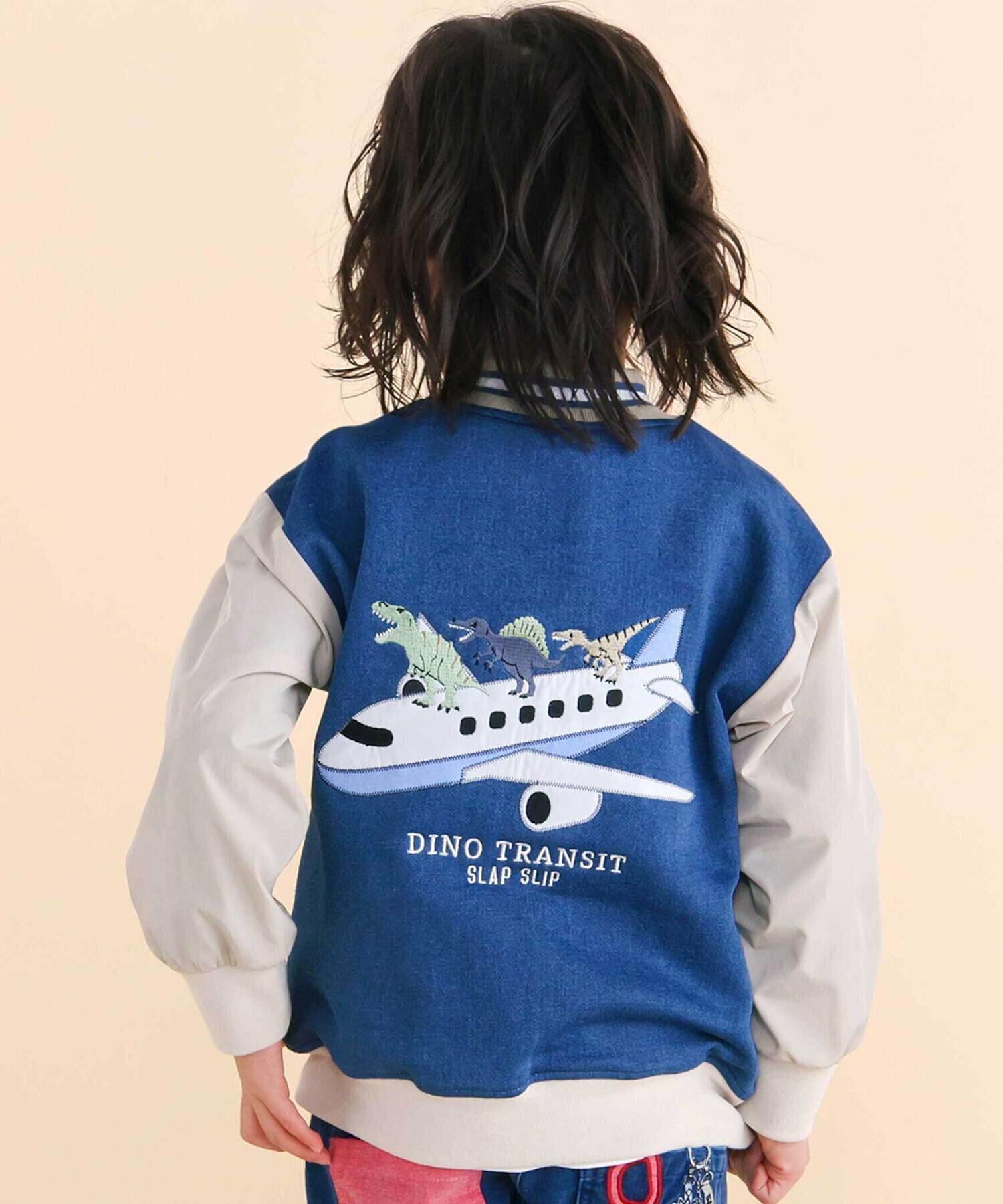 🆕【⭐訂購⭐】🇯🇵日本直送🌀恐龍🦖飛機✈️刺繡 牛仔針織 #棒球外套［2款選］🌀[ELBA-0162][260310]