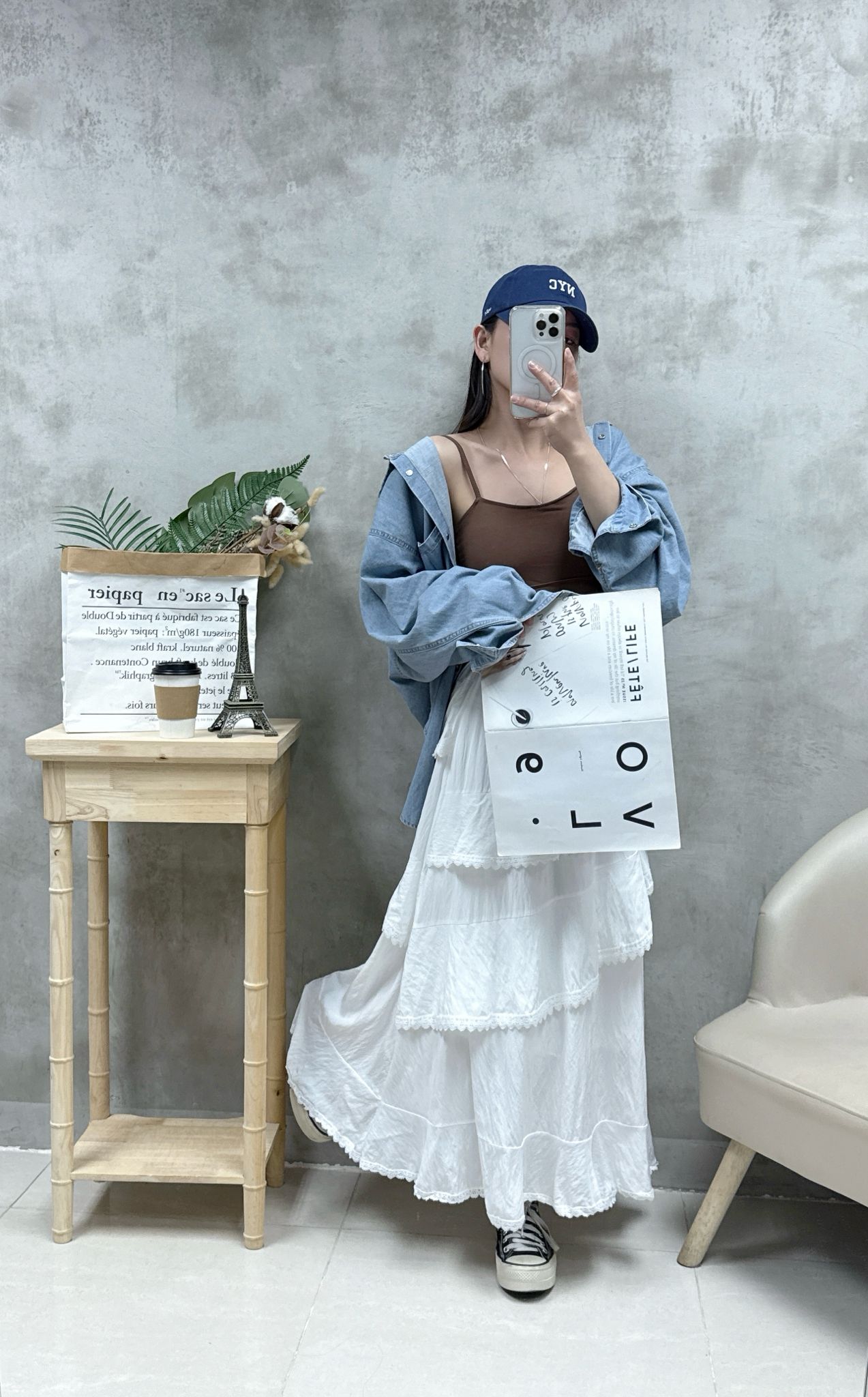 C17 車章軟身牛仔褸