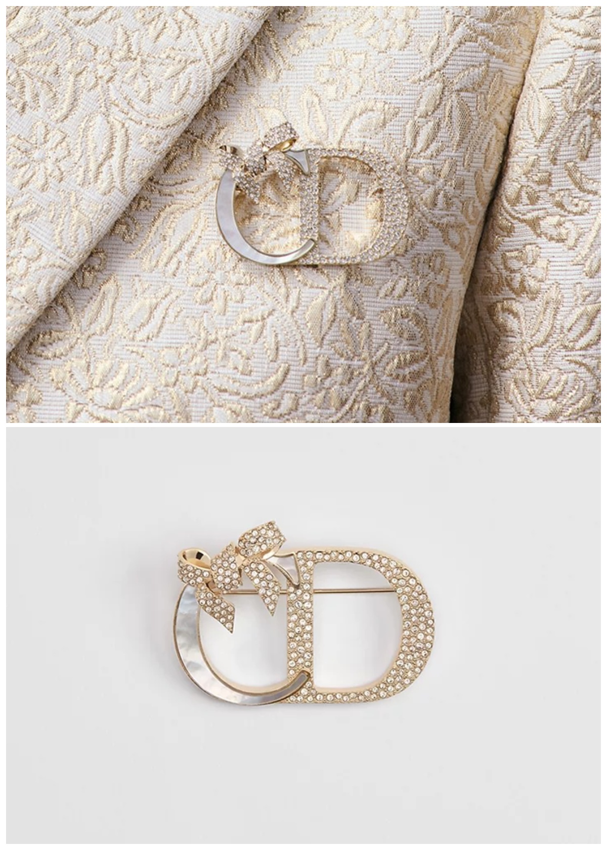 Dior Or – Dior Shiny Bow Brooch