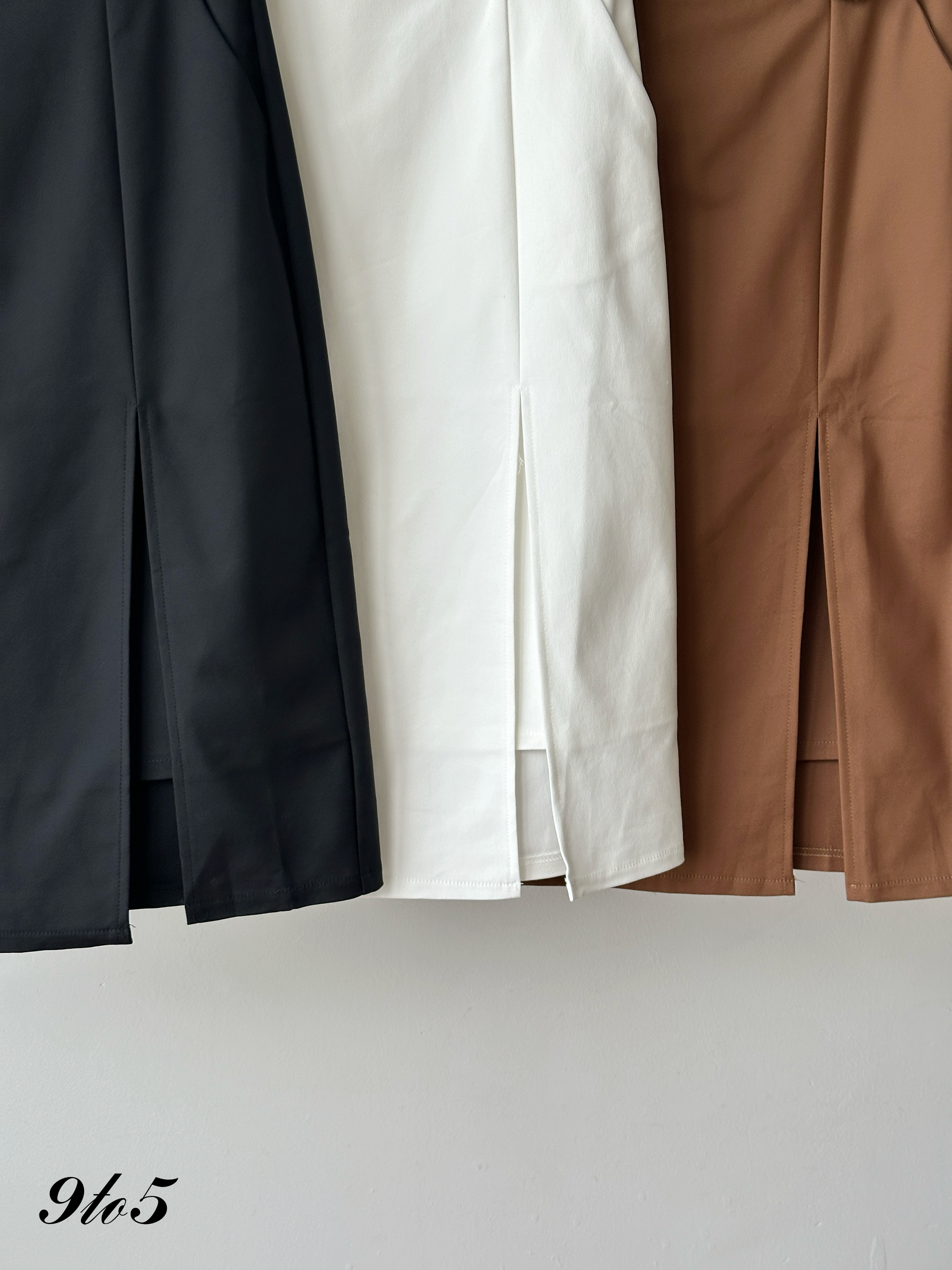 S1992 Front Slit Midi Skirt - 3 Colors 
