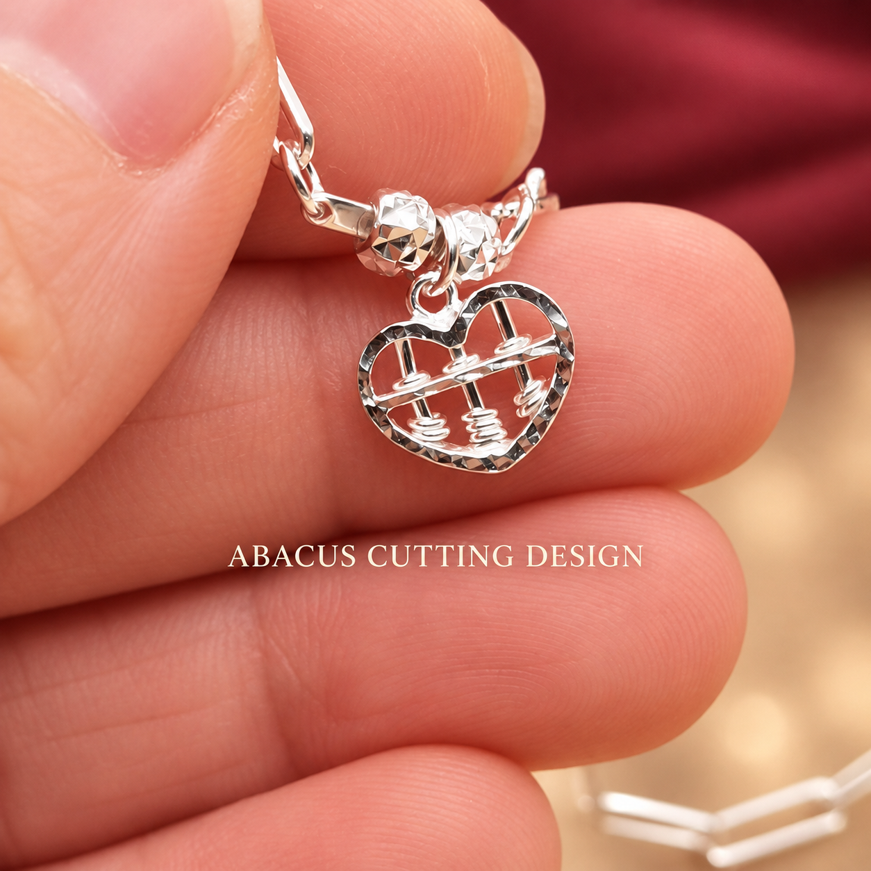 LB2381 Lucky Abacus Paper Clip Chain Bracelet