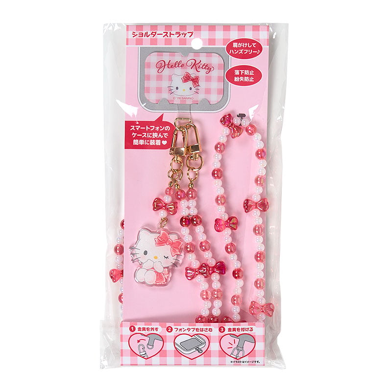 現貨｜Sanrio Hello Kitty 日版 電話繩 手機掛繩 連 夾片套裝 (22507-0)
