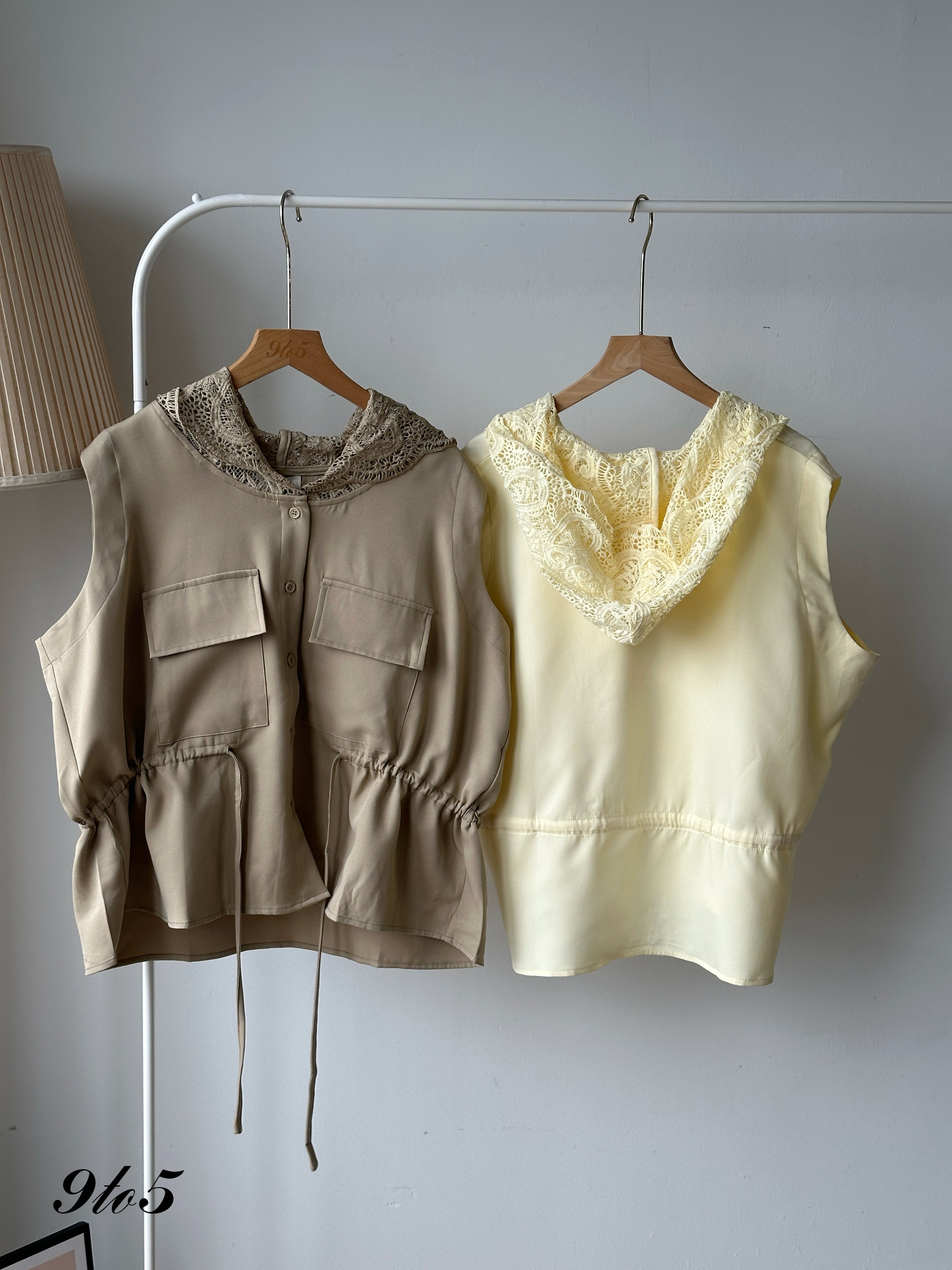 T4115 Lace Hood Oversize Top - 4 Colors 