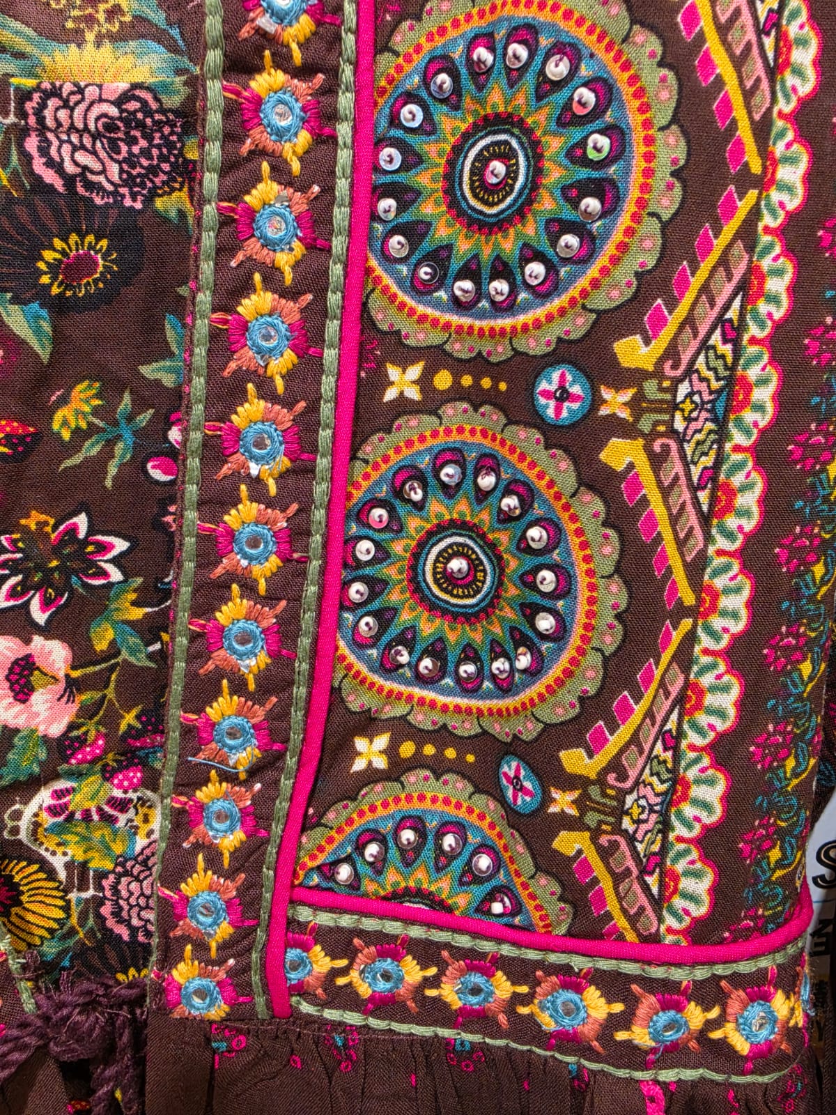 印度刺繡印花背心裙連外套套裝