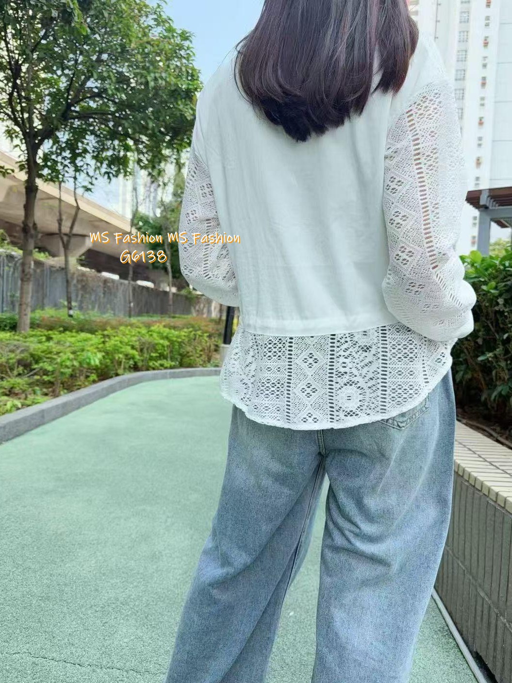 G6138 韓國🇰🇷拼lace薄外套