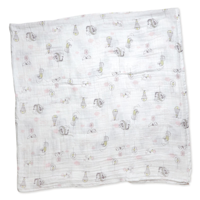 🇯🇵預訂 日本直送🇯🇵Snoopy史努比朋友滿印純棉紗包巾襁褓