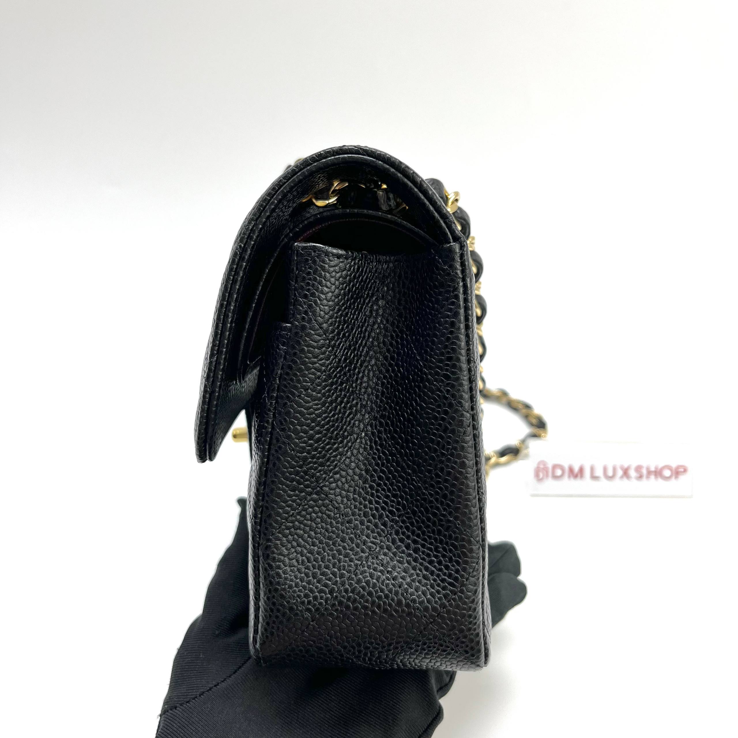 Chanel Black Caviar CF Double Flap Bag Small GHW (Serial 25, Year 2018)