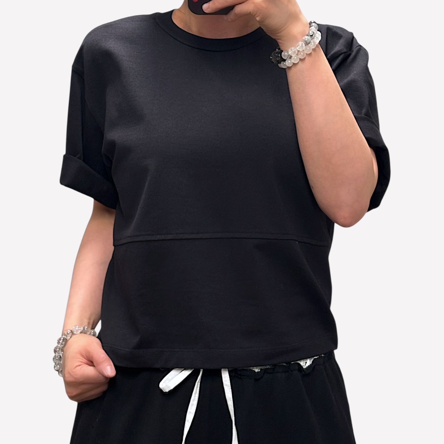 221027 淨色收腰短Tee