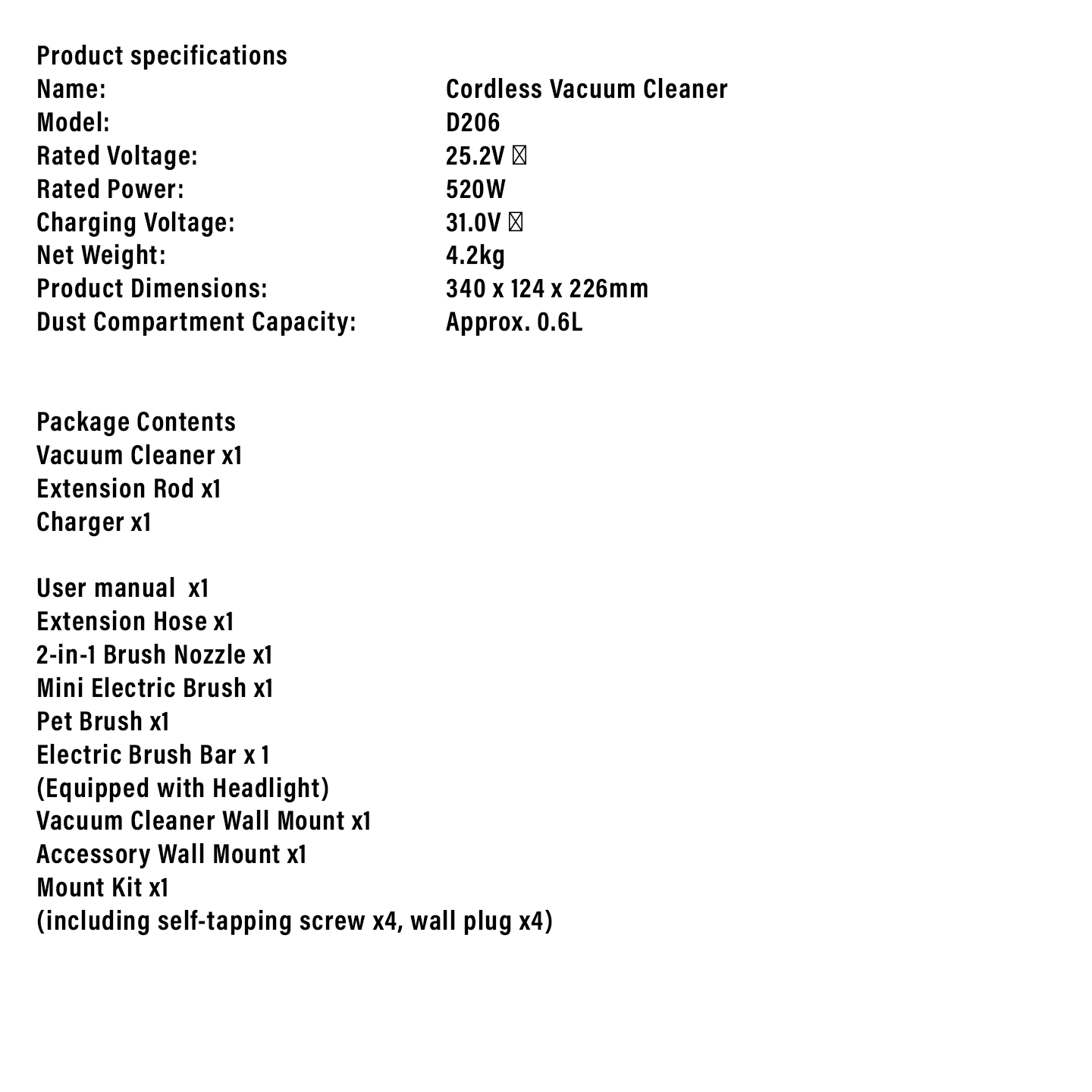 Xiaomi 25kPa G20 Max Cordless Vacuum Cleaner (BHR8828EU)