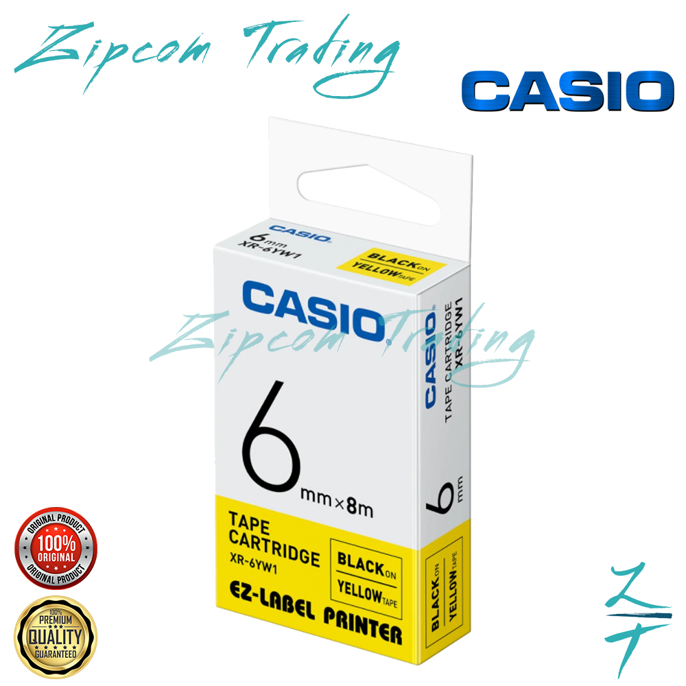 Casio EZ-Label It Printer Tape Cartridge (6mm,9mm,12mm,18mm,24mm)