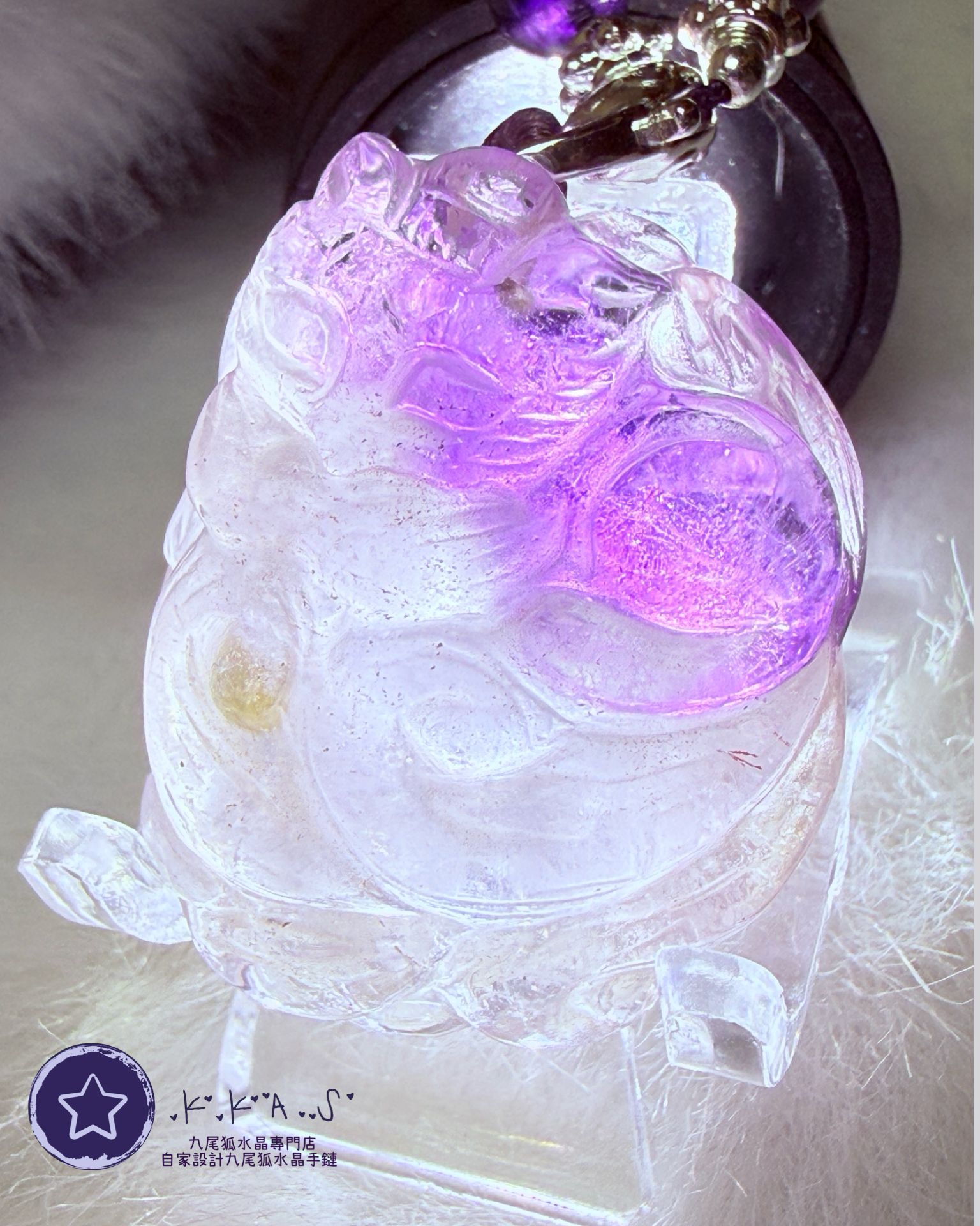 K00081 紫超七 九尾狐 - 吊墜頸鏈/套鏈