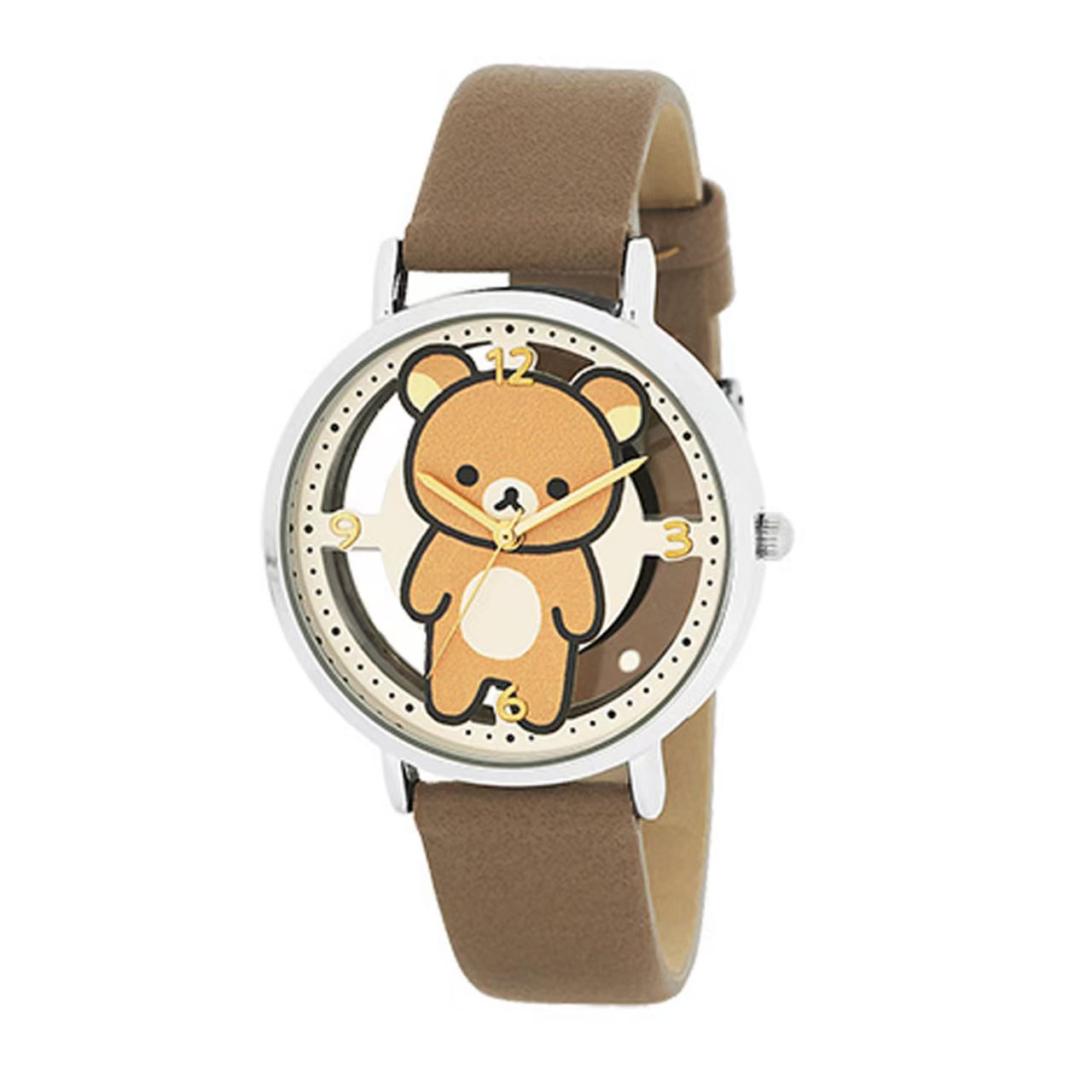 【日本直送】Rilakkuma 鬆弛熊 鏤空錶盤皮革手錶