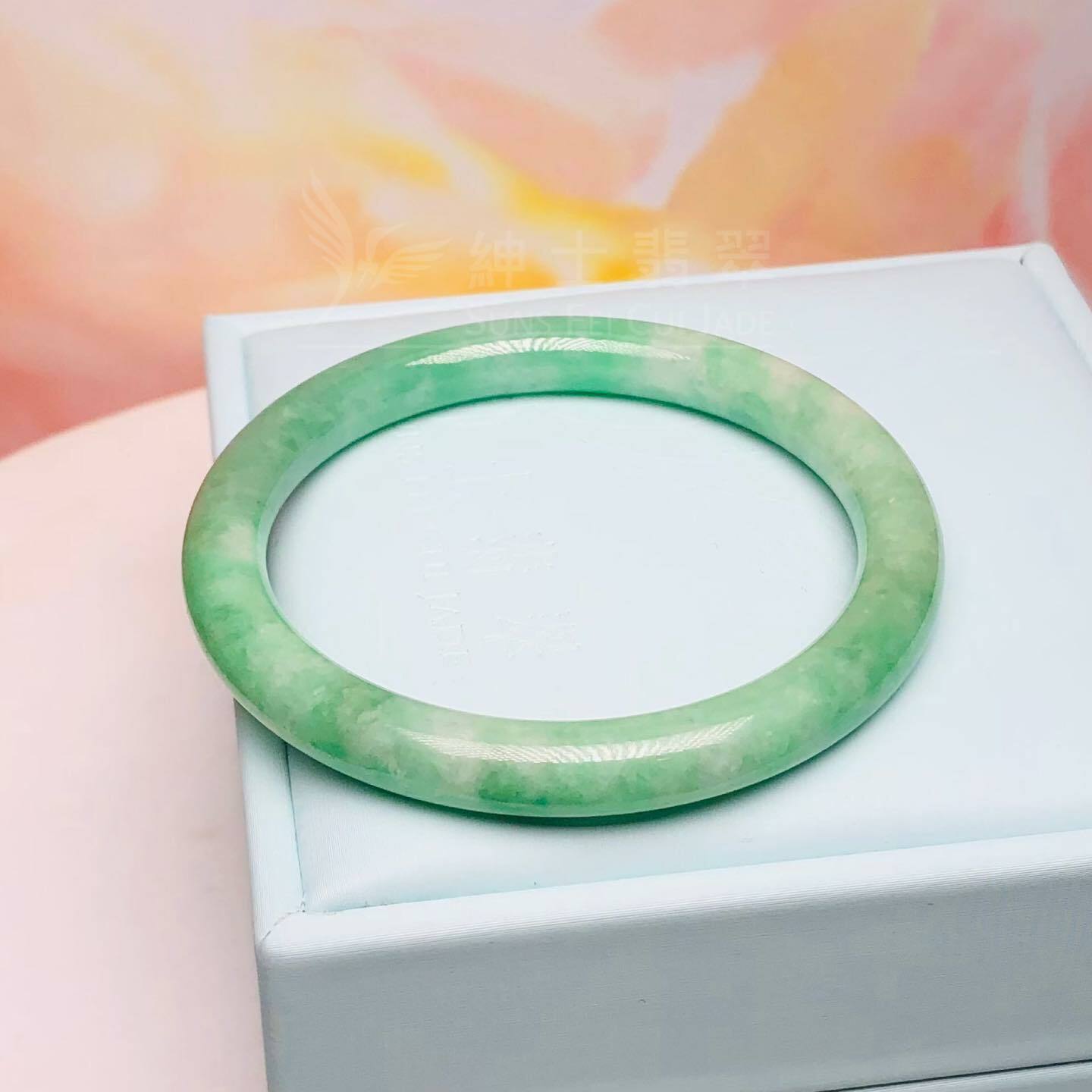 滿綠甜色圓鐲 50.6mm