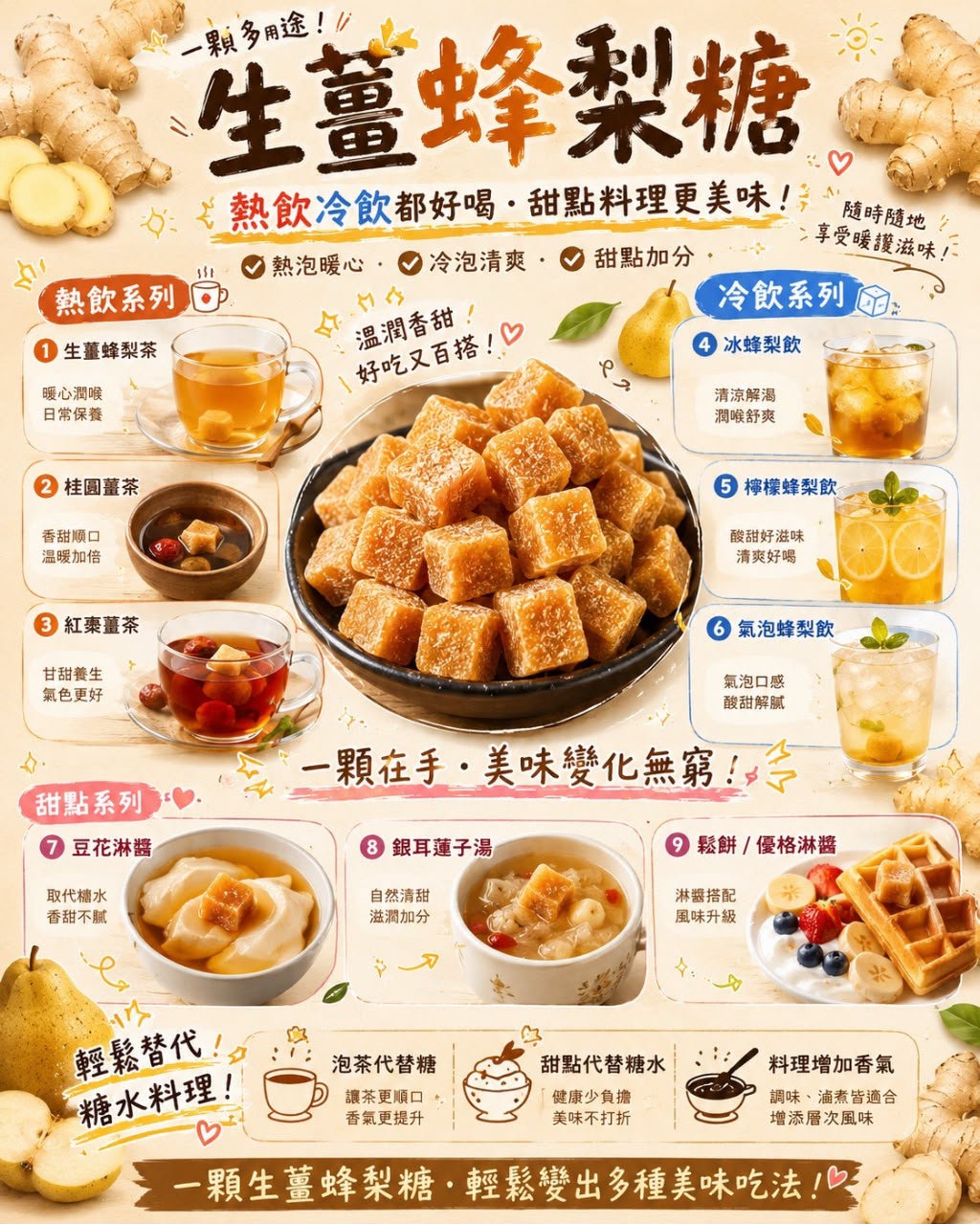 【預訂】台灣生薑蜂梨糖 100g
