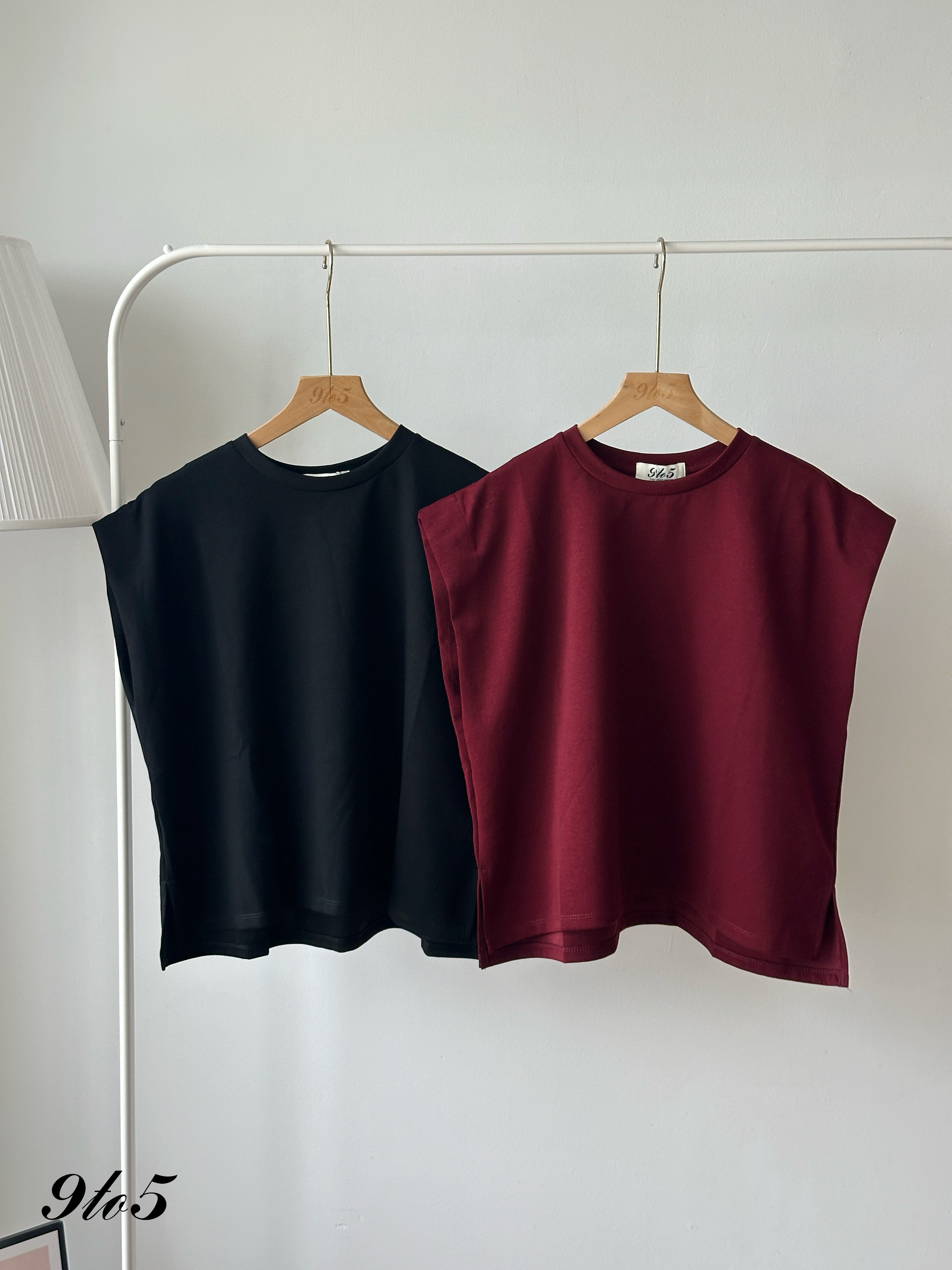 T4419 Cape Sleeve Oversized Plain Tee - 4 Colors 