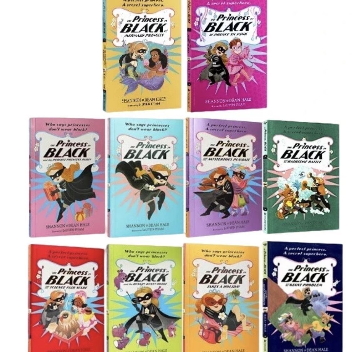 高品質 銅版紙黑衣公主11冊英文版 The Princess in Black