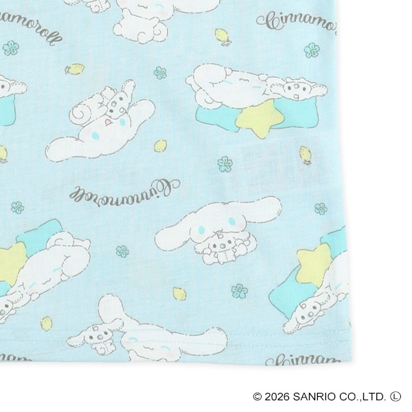 🇯🇵預訂 日本直送🇯🇵清爽材質玉桂狗滿印絲帶短袖家居服上下套裝