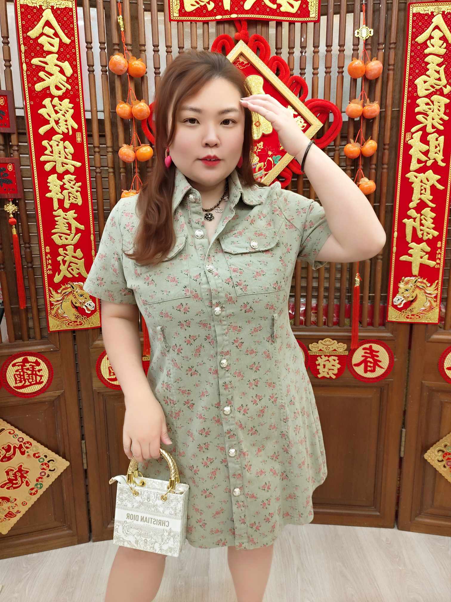 NJN08 TW#5237 小香风提花牛仔连衣裙