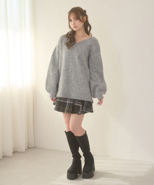 大蝴蝶結後背針織冷衫