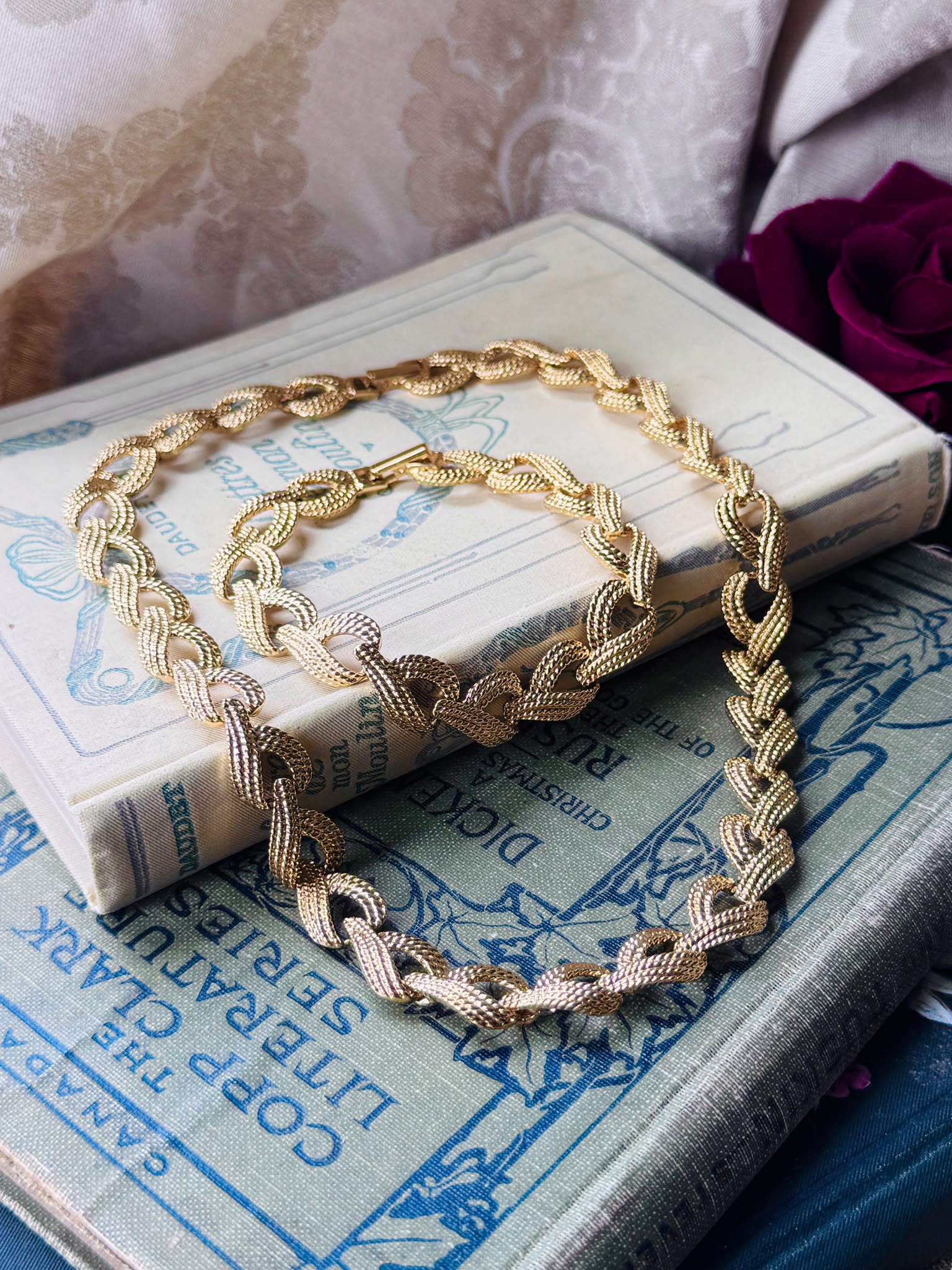Vintage Napier "Heart Knot"  Necklace and Bracelet Set (MT2611)
