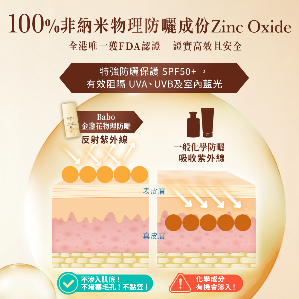 80780 Babo Botanicals 金盞花物理防曬面霜 SPF40 (無香料)