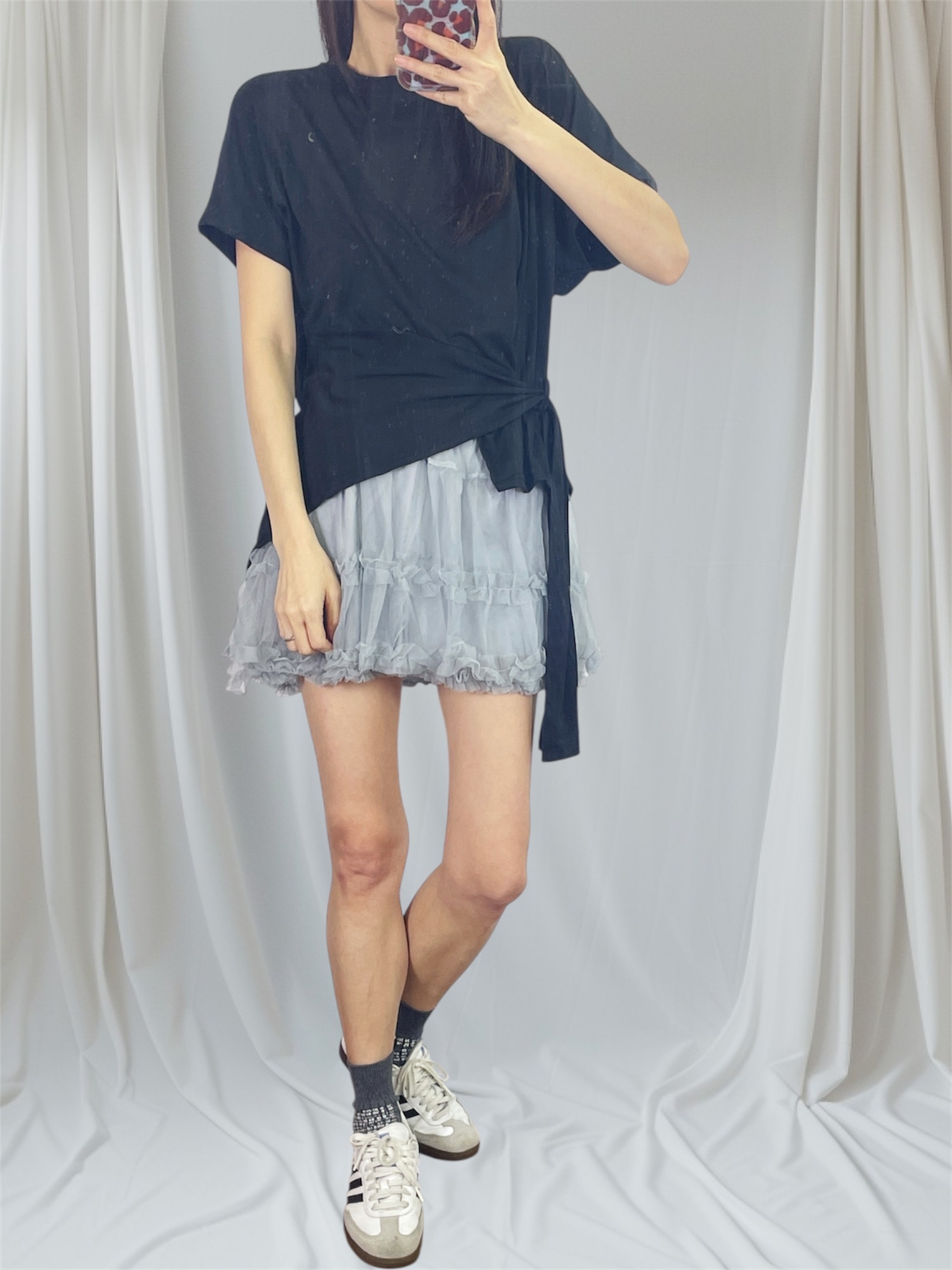 K5552 棉料衫腳穿帶短袖top