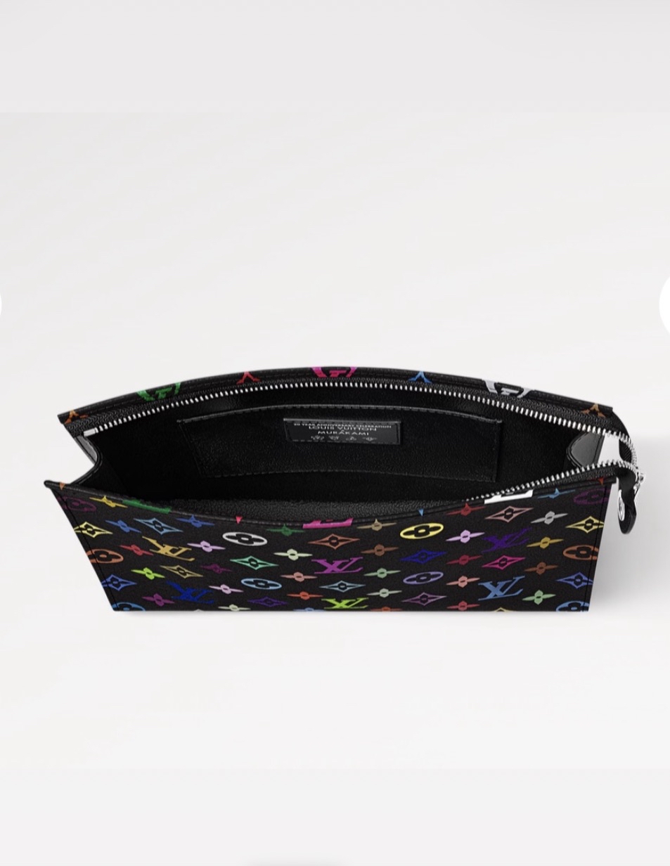 Louis Vuitton 村上隆限量版三彩黑手提包