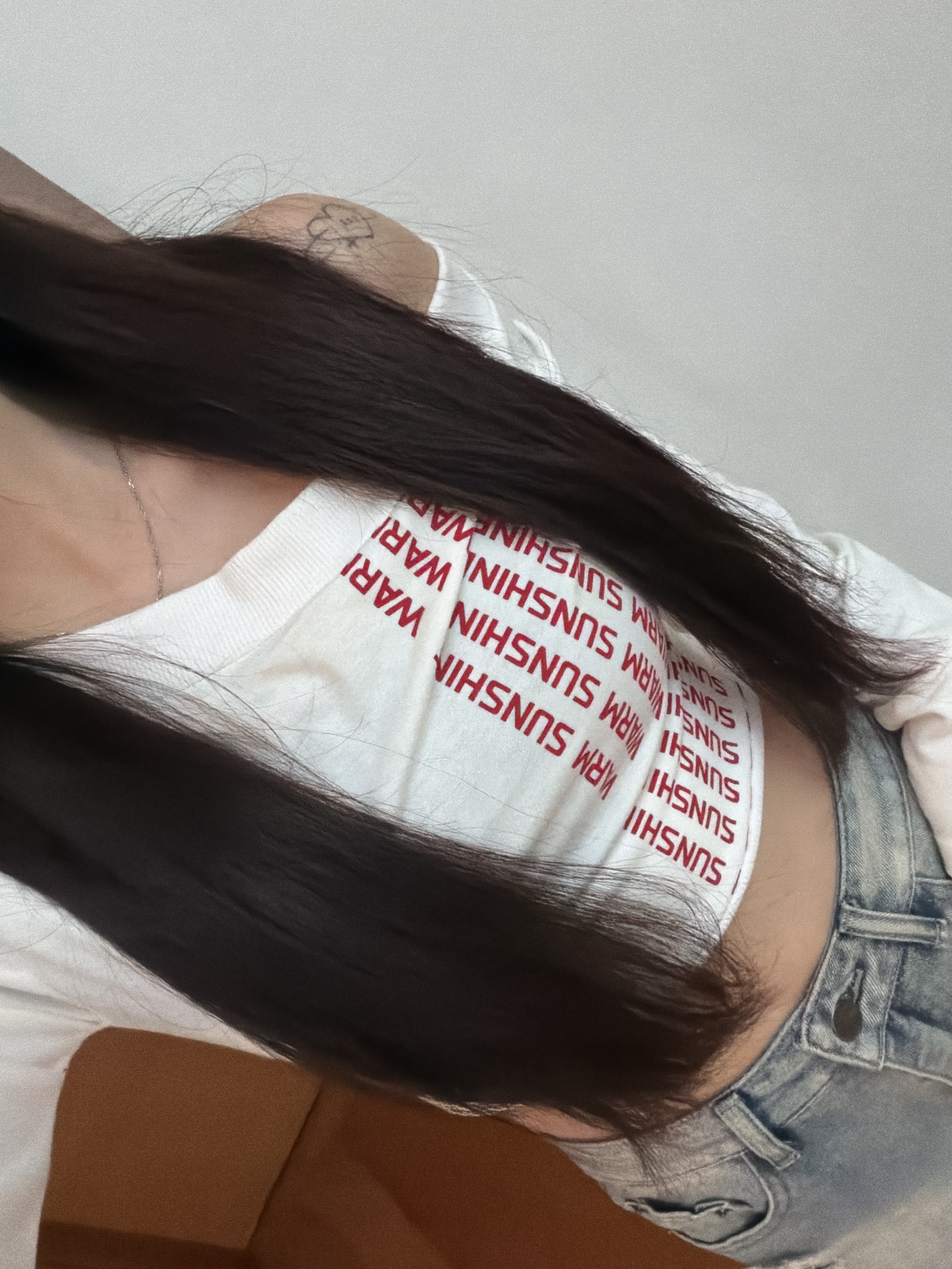 韓國撞色字句短身一字膊