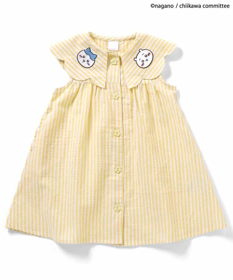 🇯🇵預訂 日本直送🇯🇵Apres les cours x Chiikawa系列兩色人物刺繡貼花條紋翻領連身裙