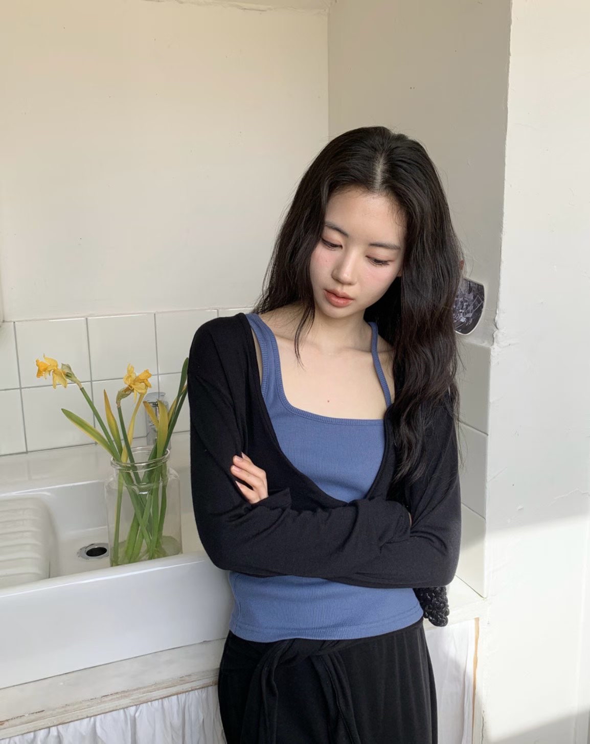 greta square neck top