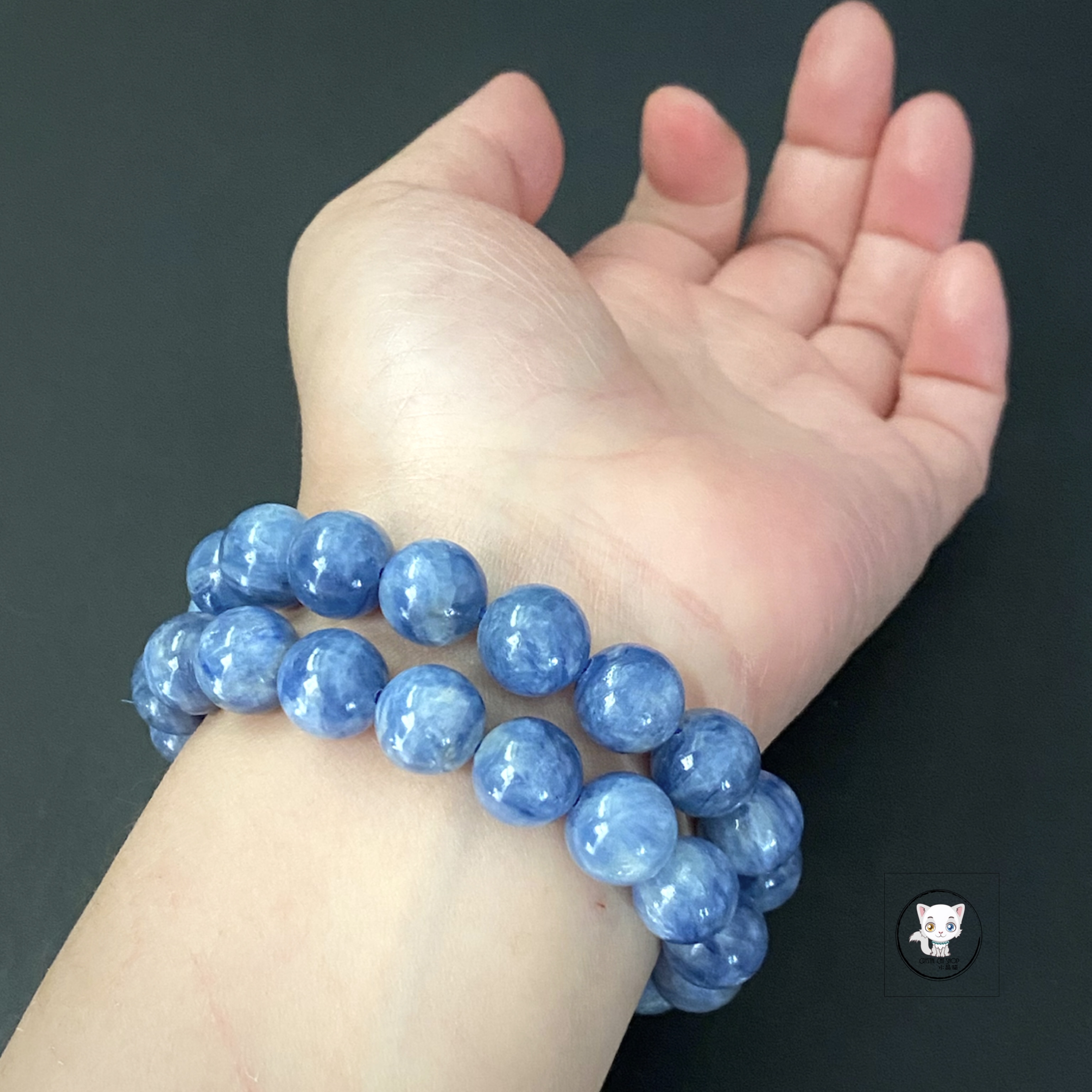 美國原色藍晶石手鏈 11mm