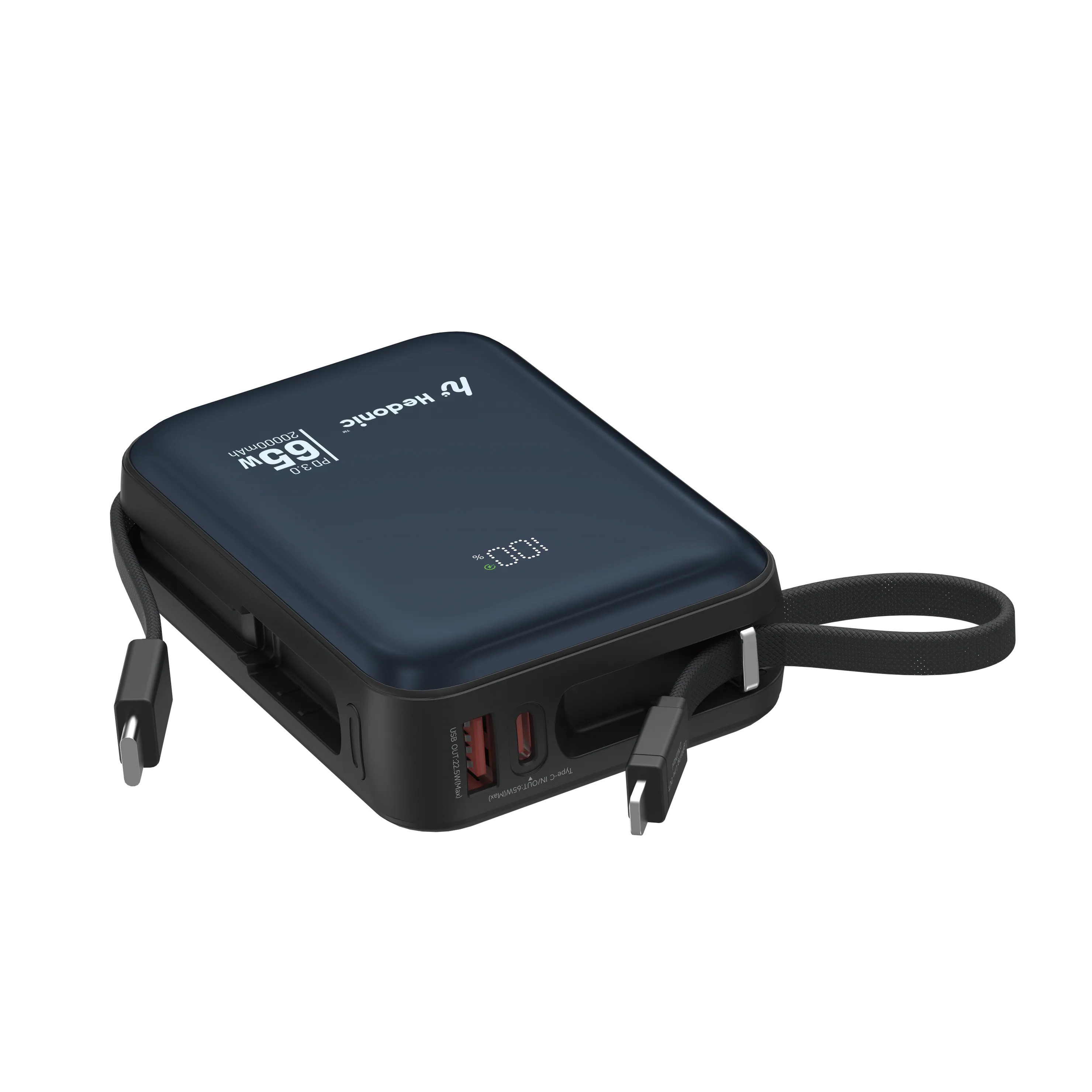 Hedonic #81081 (3C追溯二維碼) PD 3.0 65W Lightning & USB-C 20,000mAh - 黑色