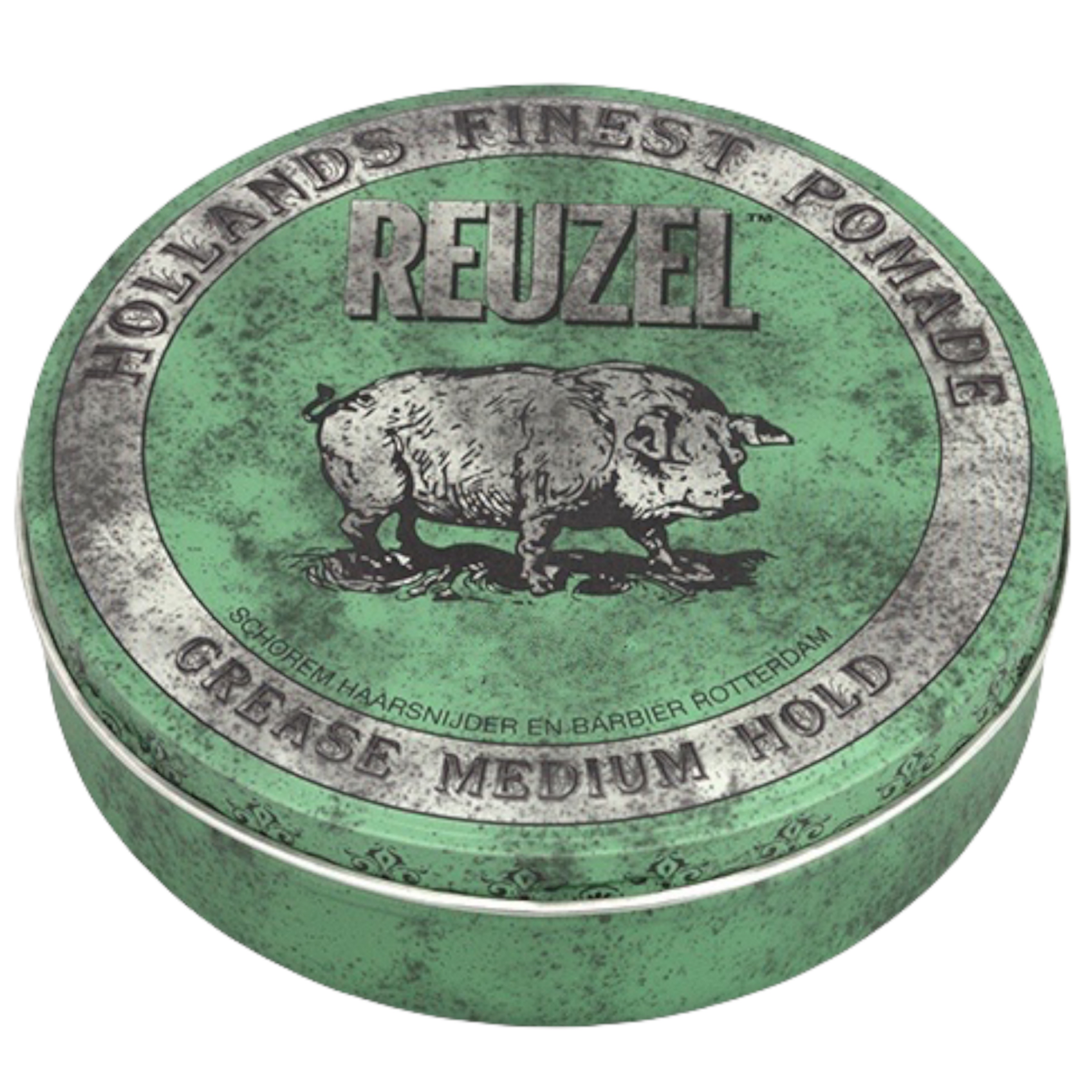 REUZEL Grease Medium Hold Pomade 綠豬中強油性髮蠟 3.38oz / 95g  